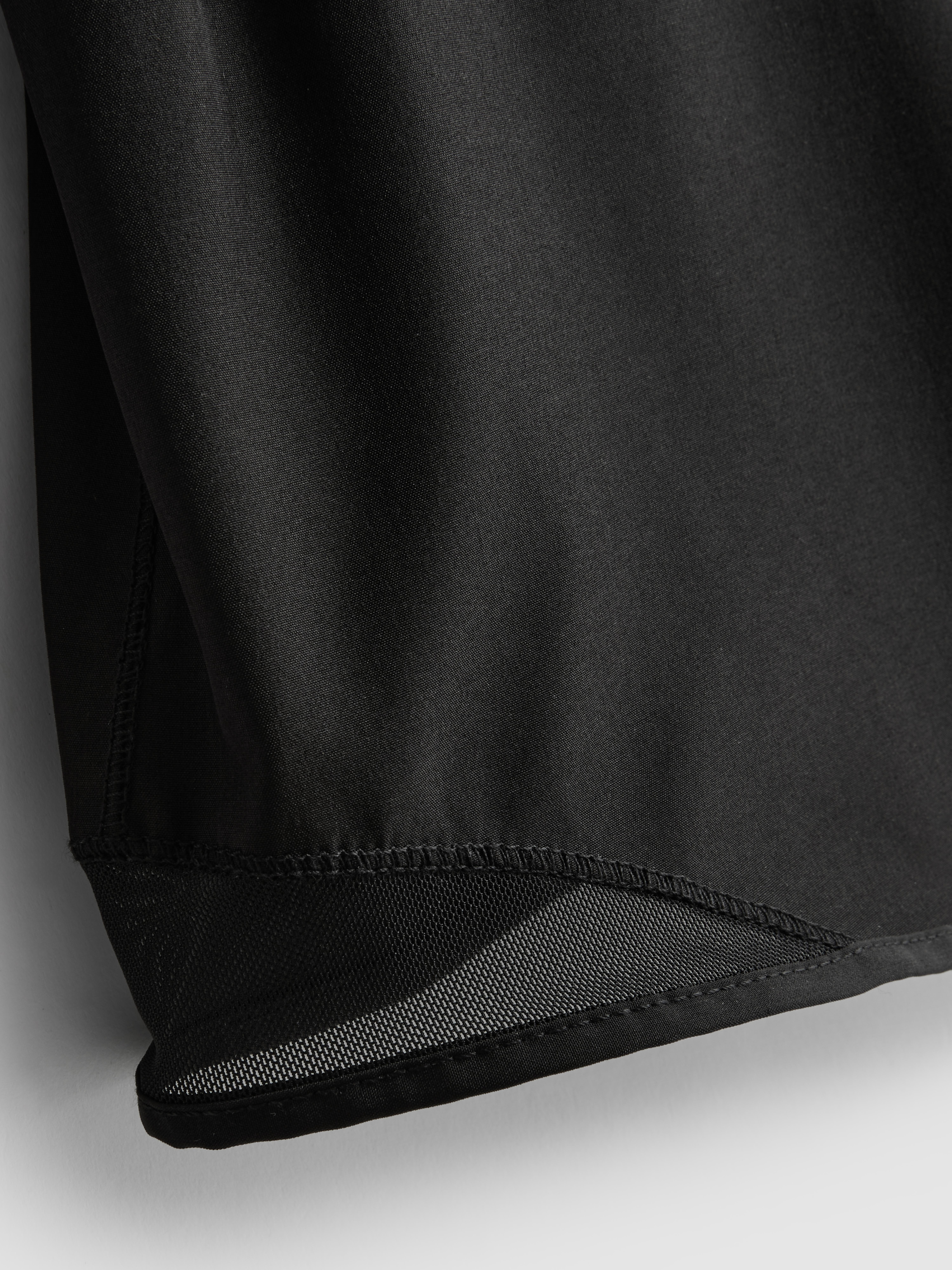 Mesh Panel Performance Shorts - Black