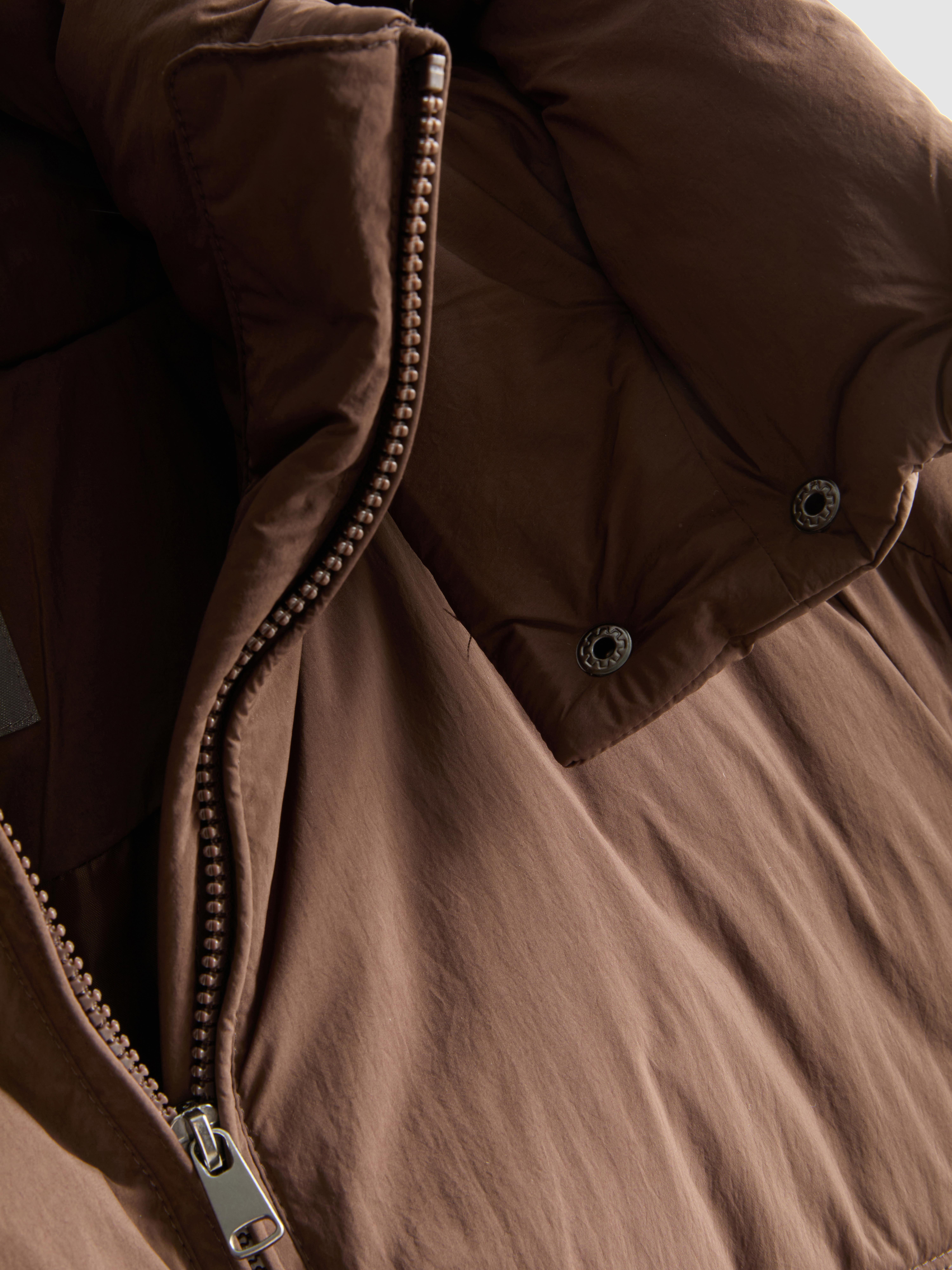 Classic Short Puffer Jacket - Brown