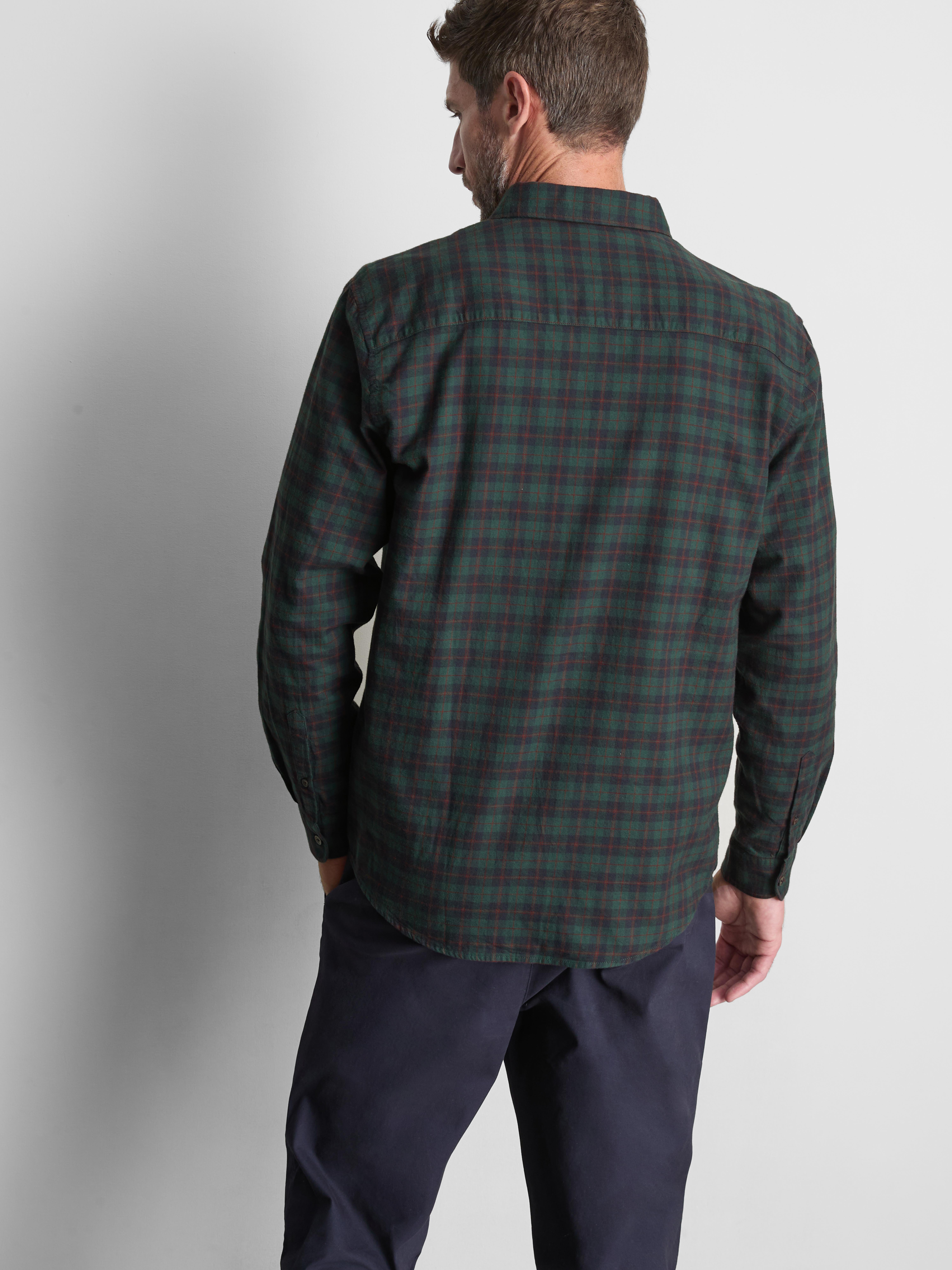 Pure Cotton Check Shirt - Green