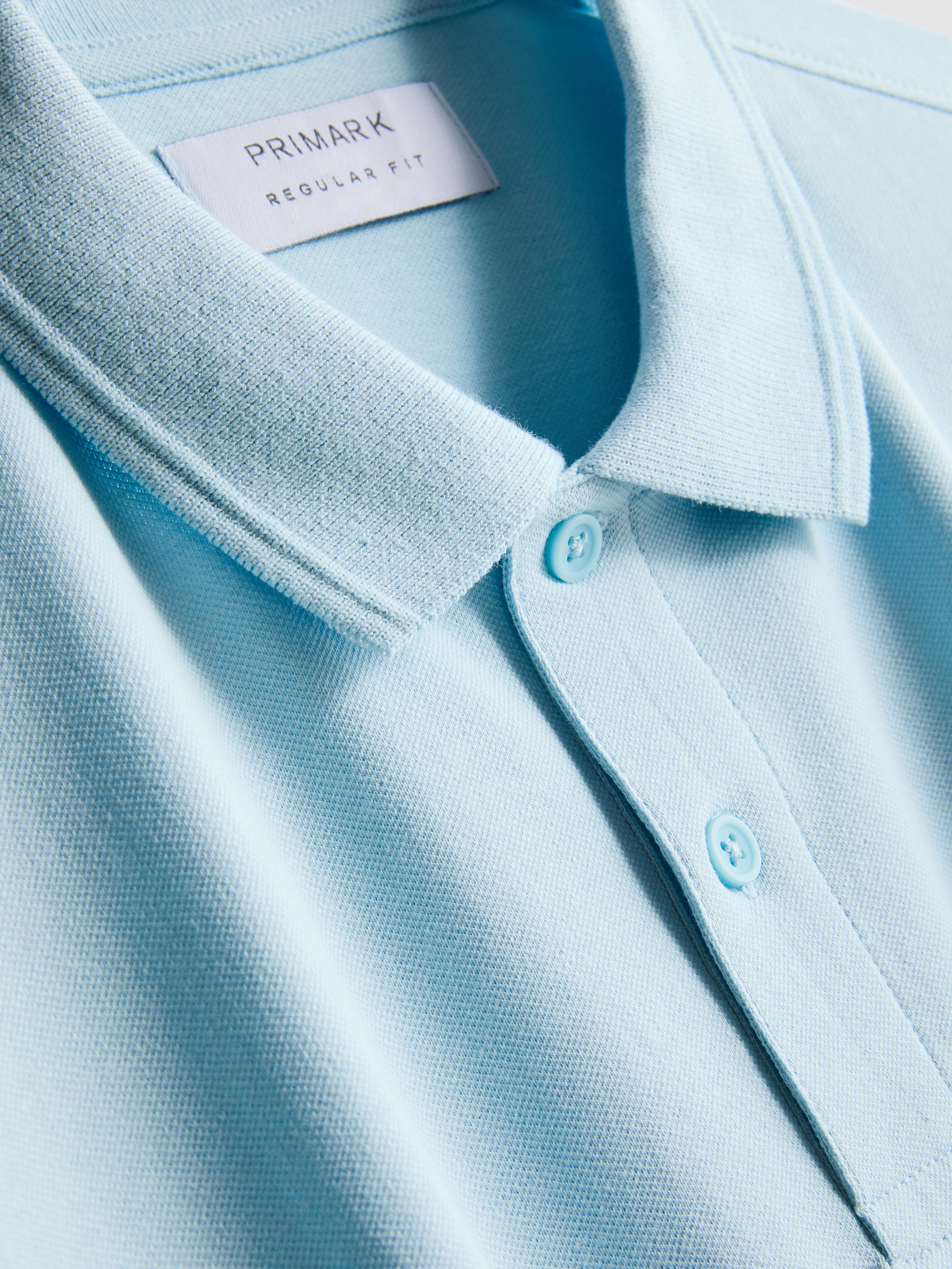 Short-Sleeve Polo Shirt - Light Blue