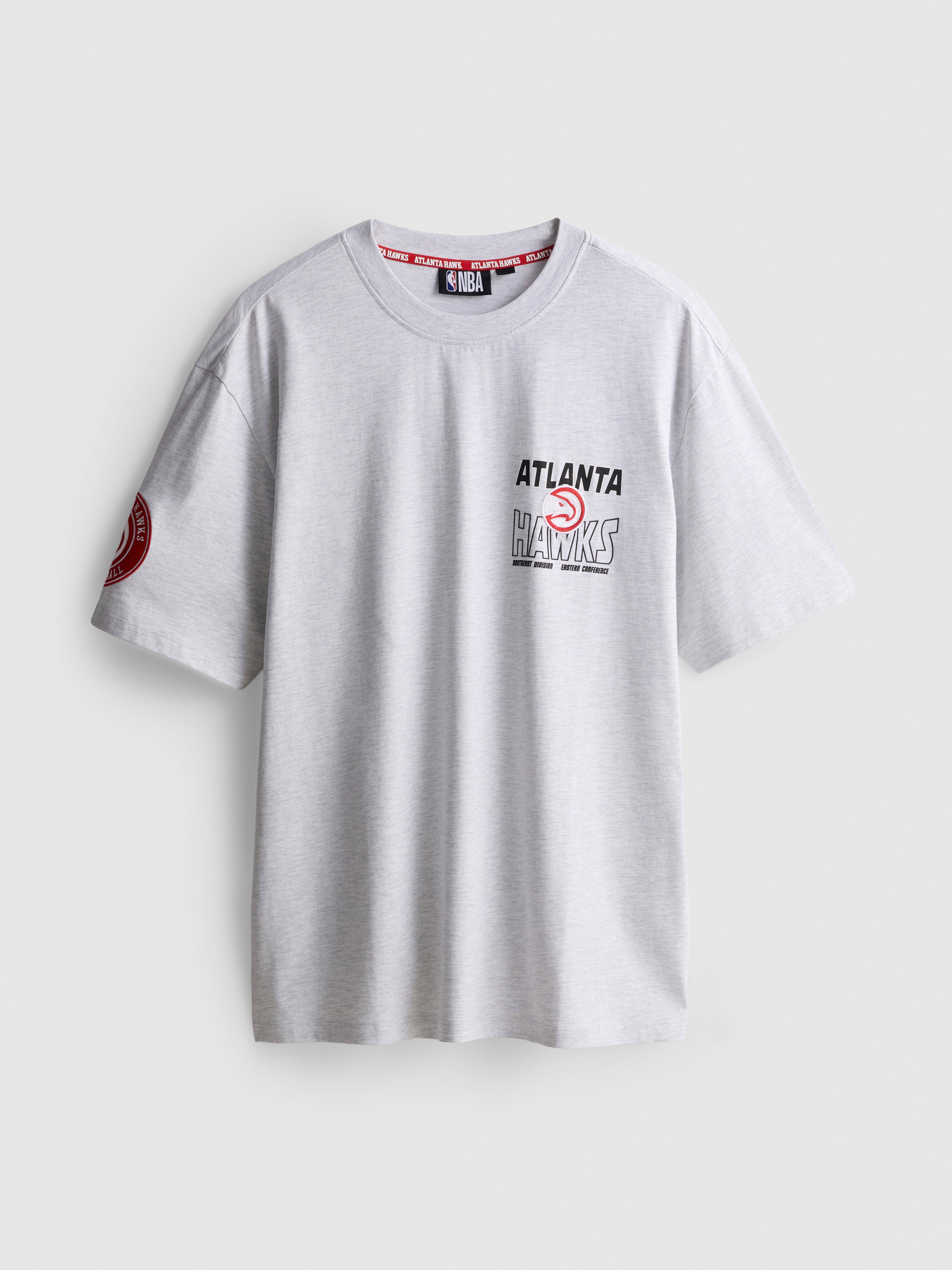 NBA Atlanta Hawks Pure Cotton Graphic T-Shirt - Gray Heather