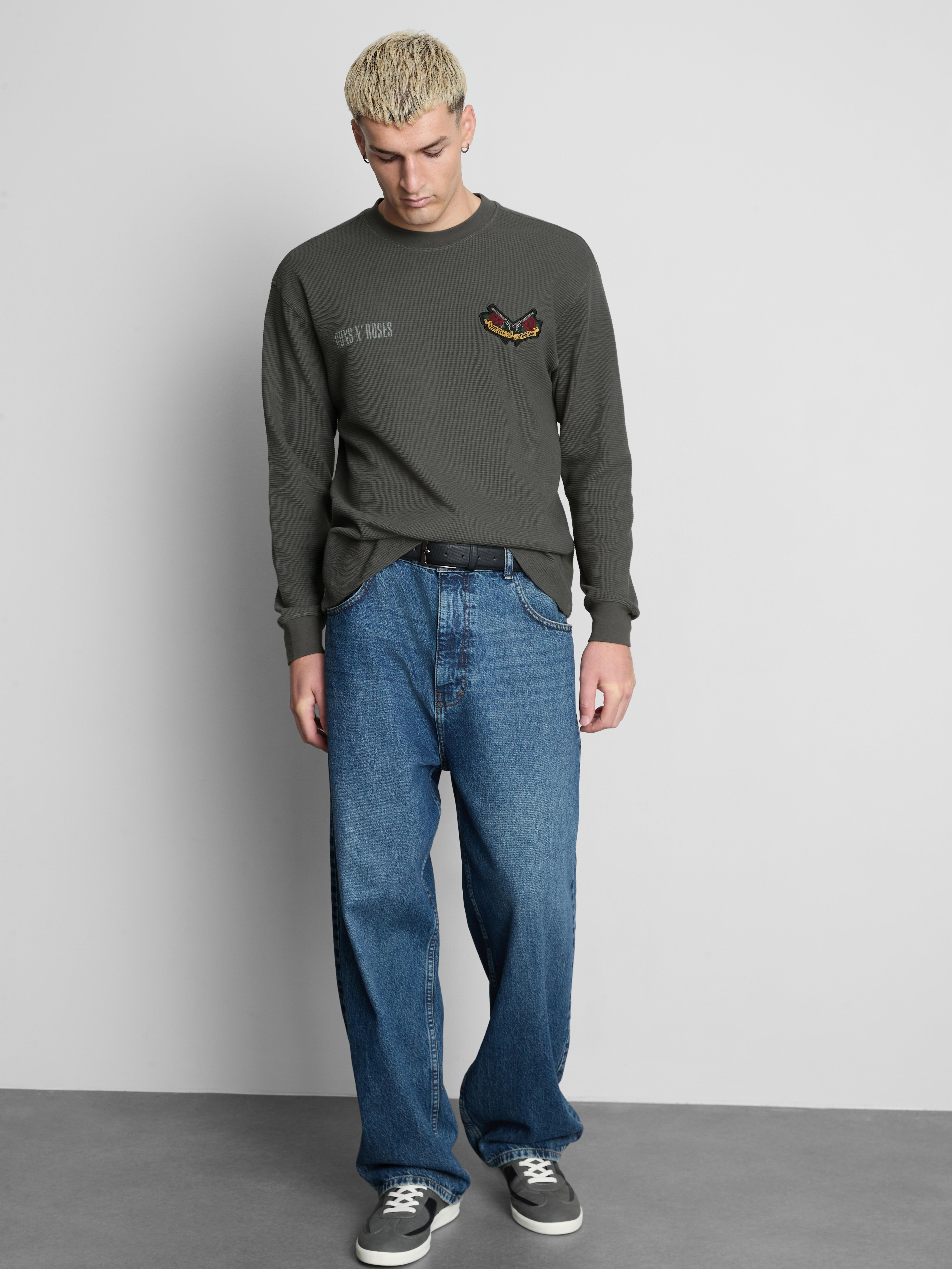Guns N’ Roses Cotton Rich Long Sleeve T-Shirt - Gray