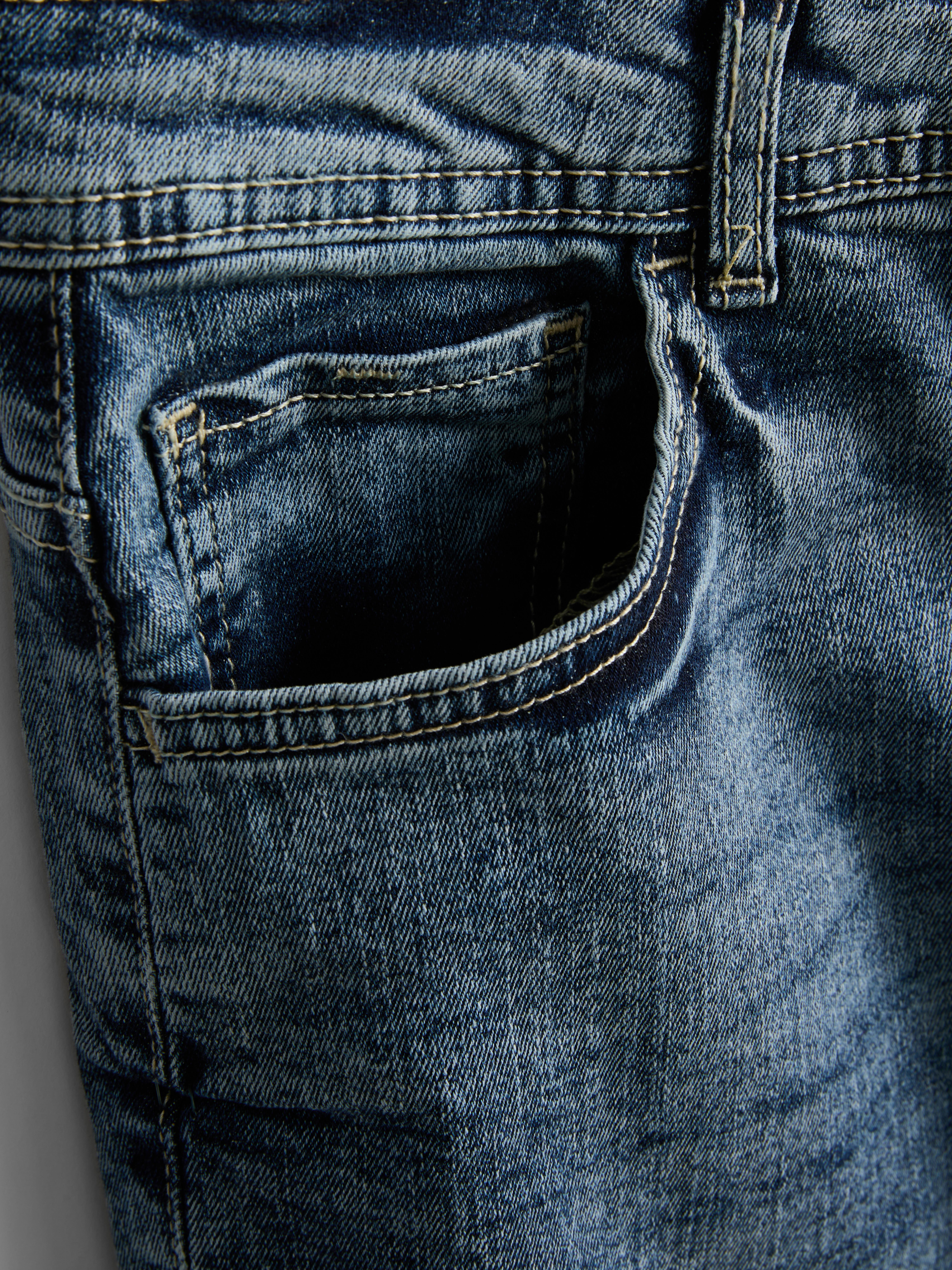 Stretch Straight Leg Jeans - Mid Blue