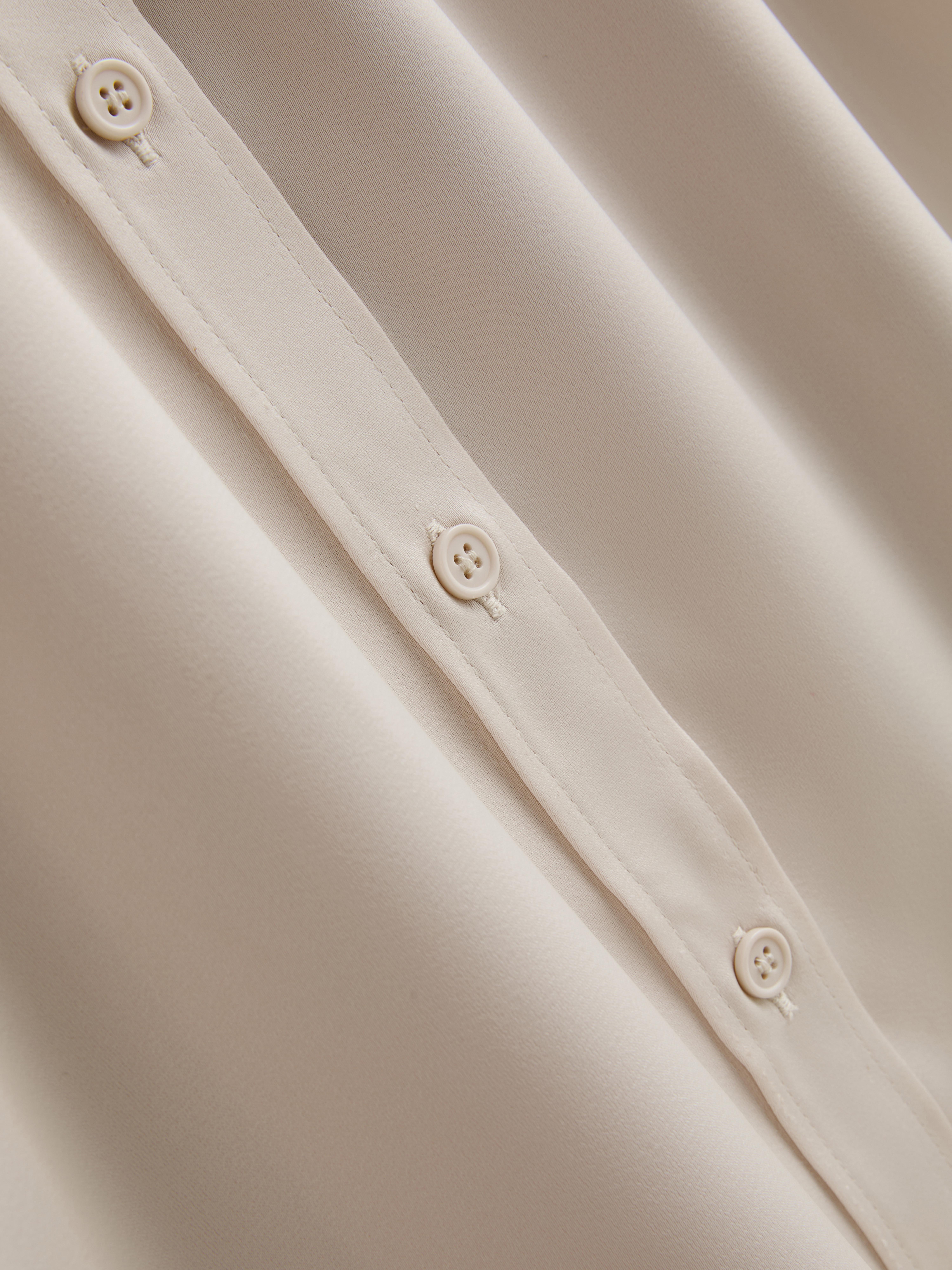 Relaxed Satin Shirt - Oyster