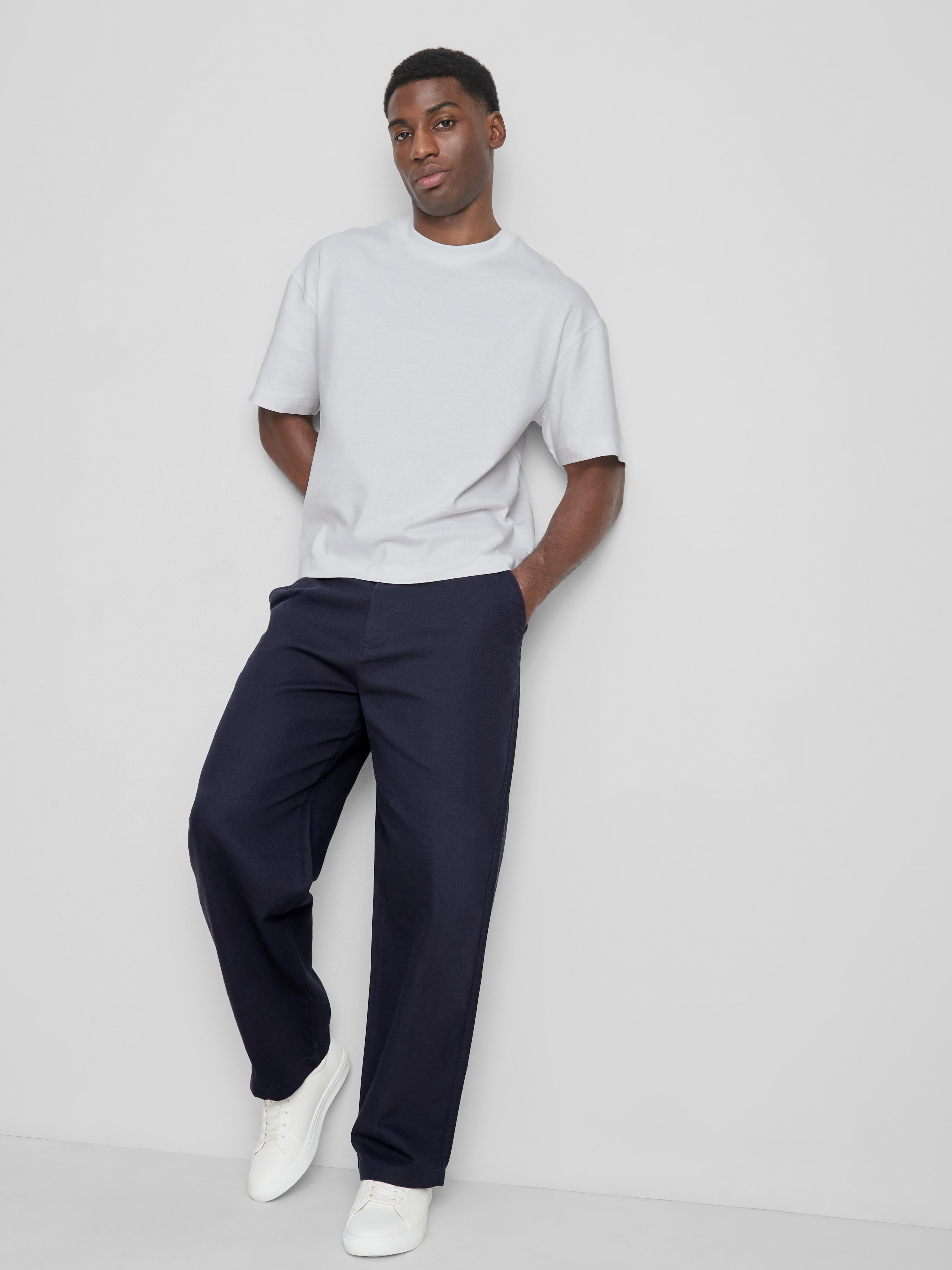 Mid-Rise Chino Pants - Navy