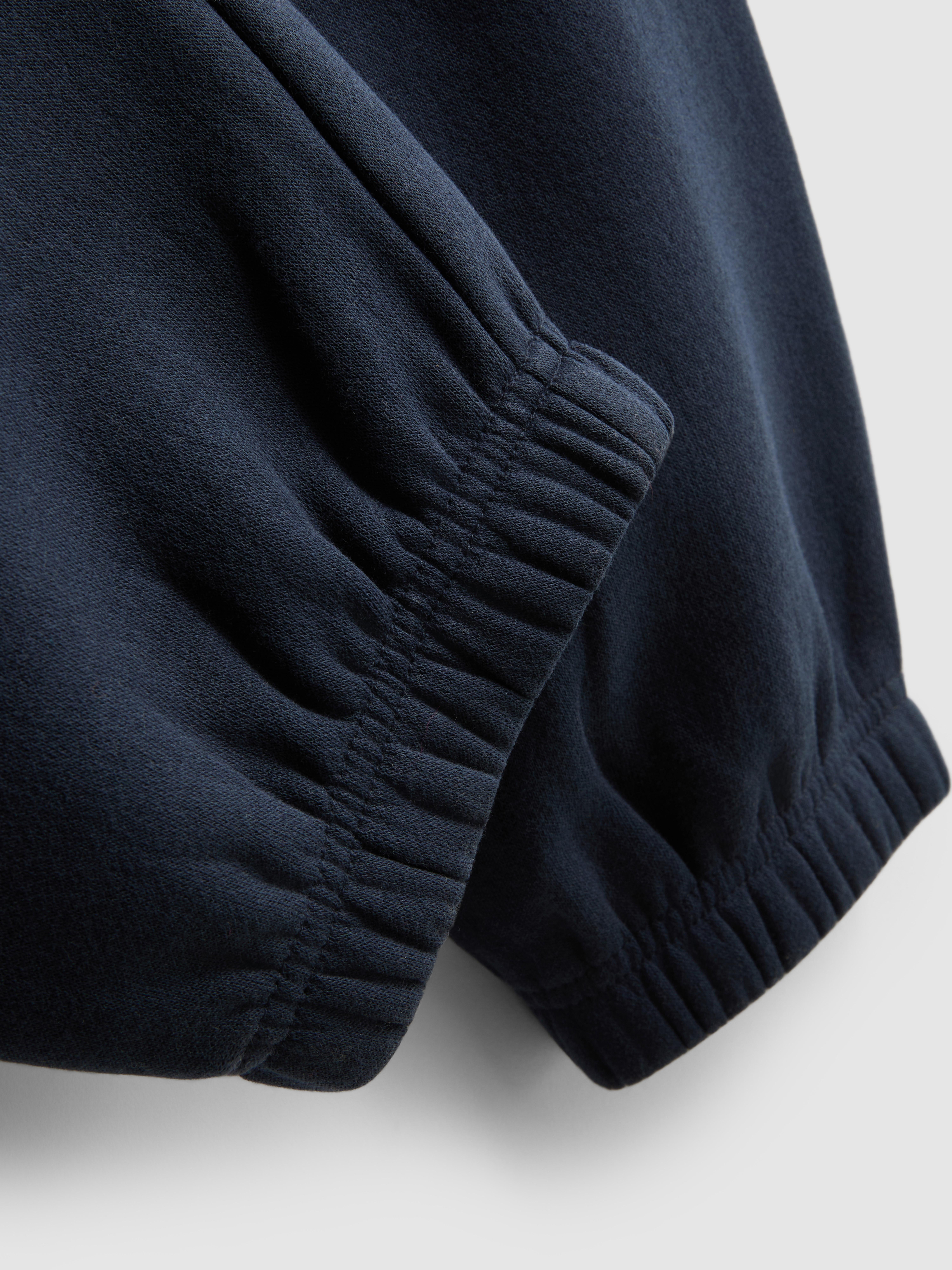 Stretch Waist Cuffed Joggers - Navy