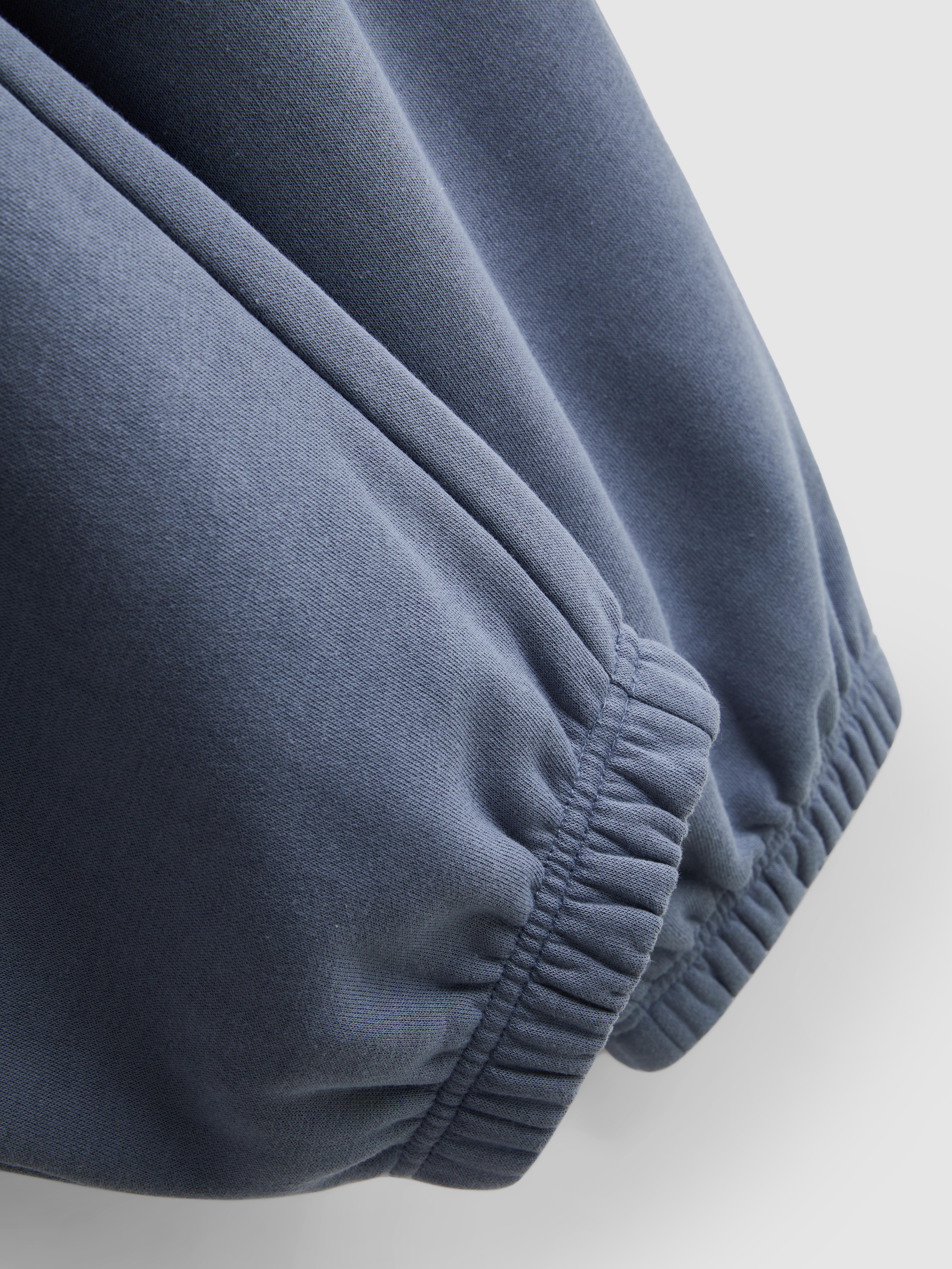 Drawstring Cuffed Joggers - Blue