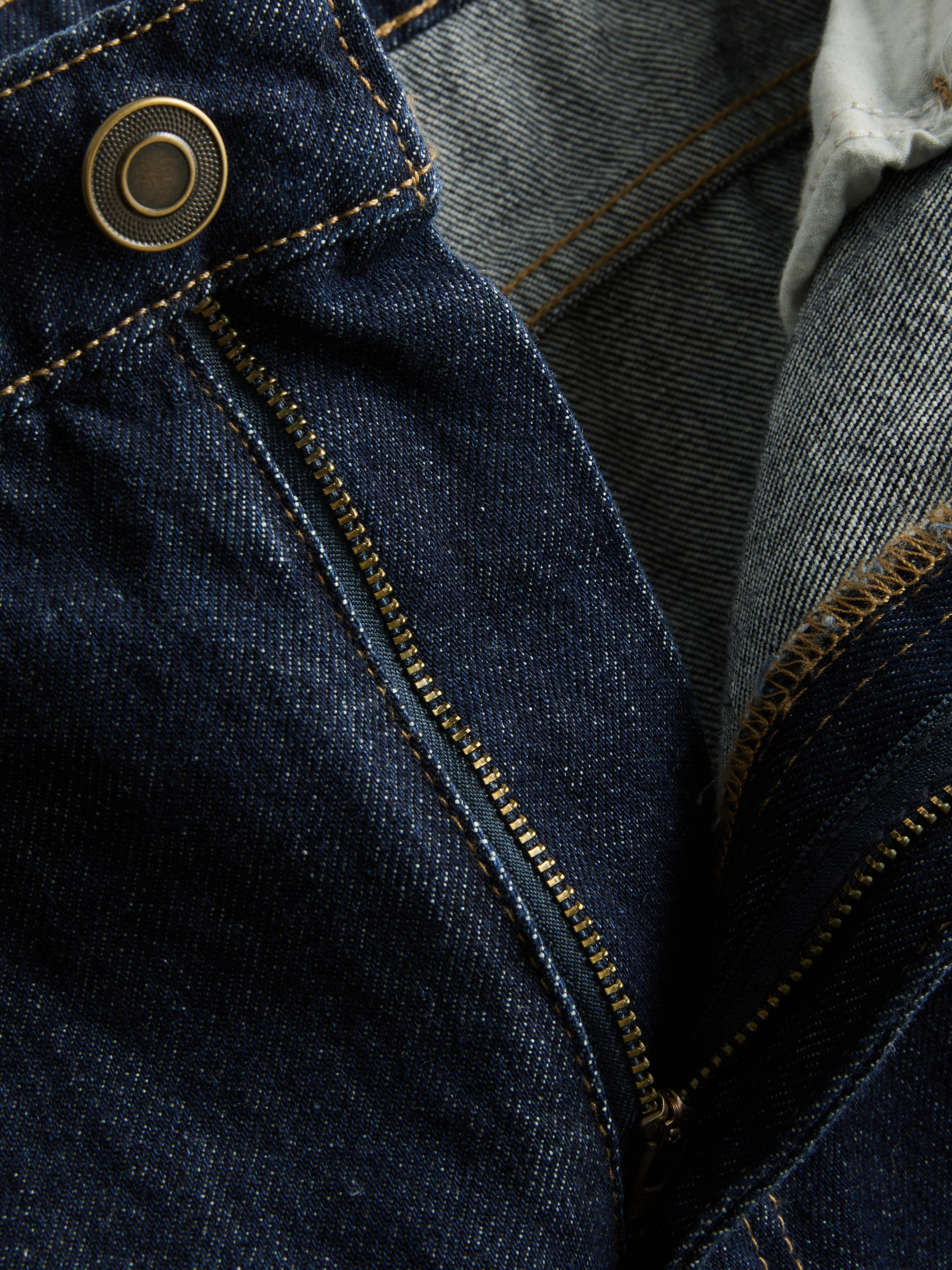 Mid-Rise Baggy Jeans - Indigo