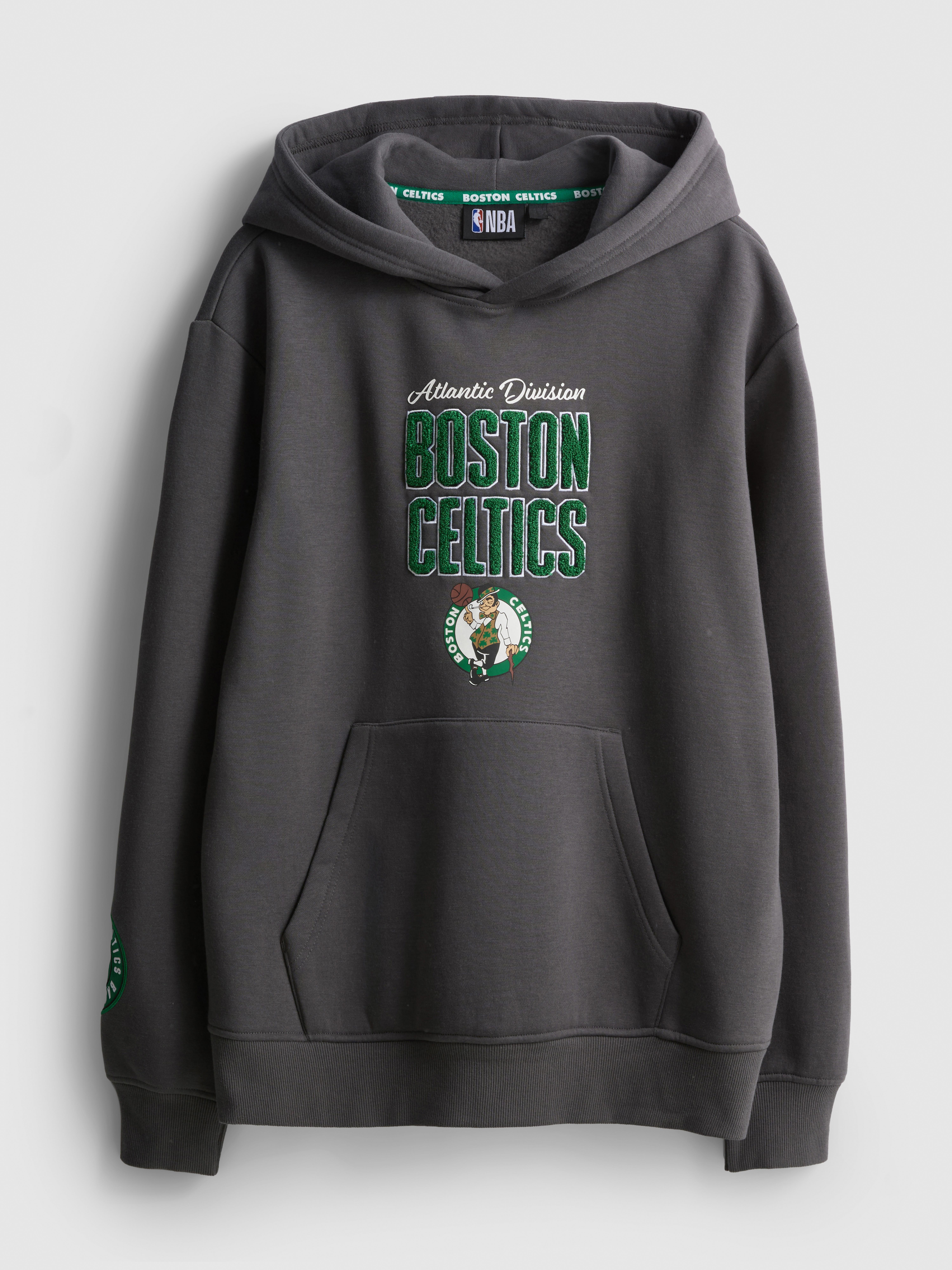 NBA Boston Celtics Cotton-Rich Hoodie - Charcoal