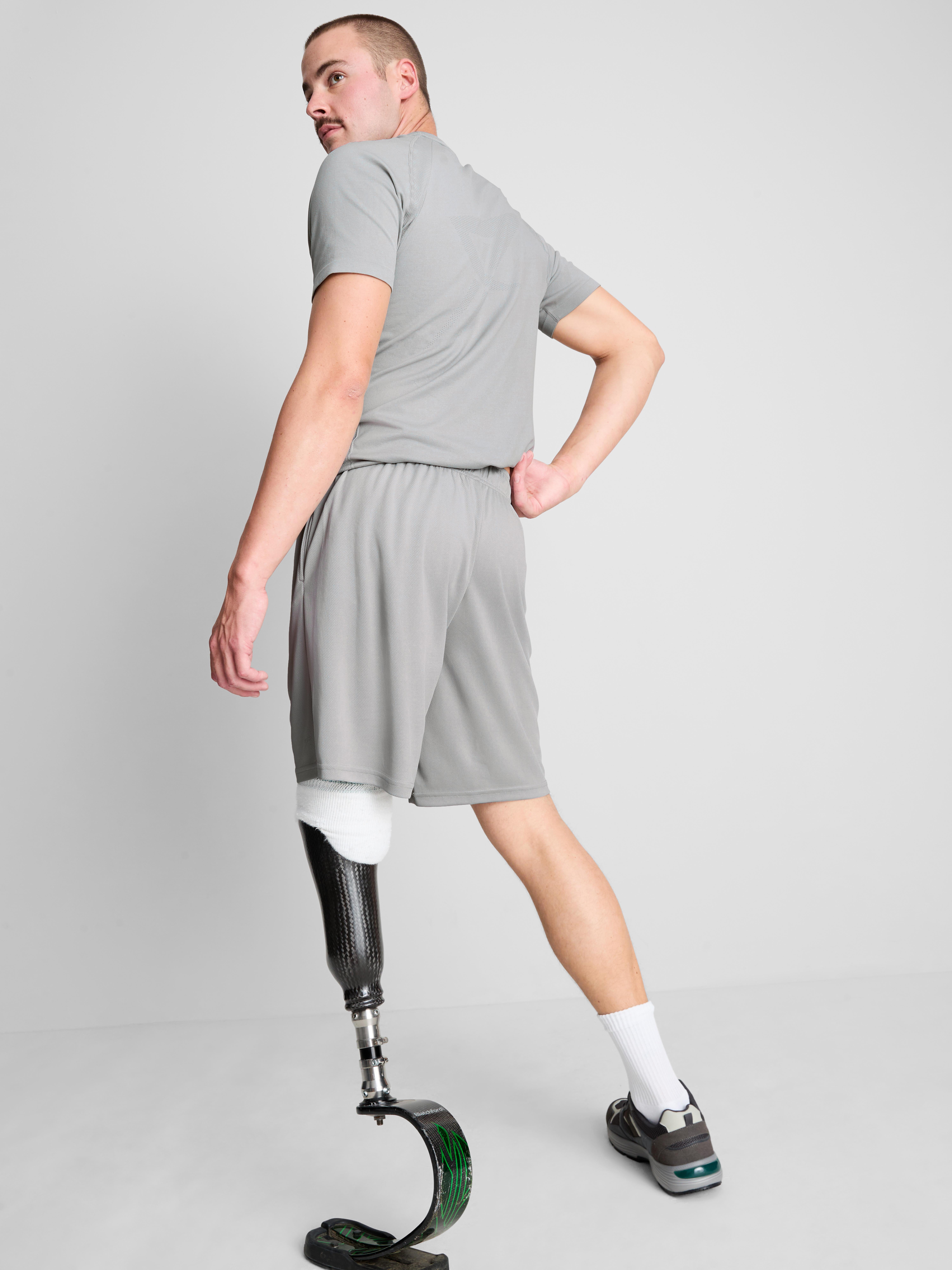 Mesh Gym Shorts - Light Gray