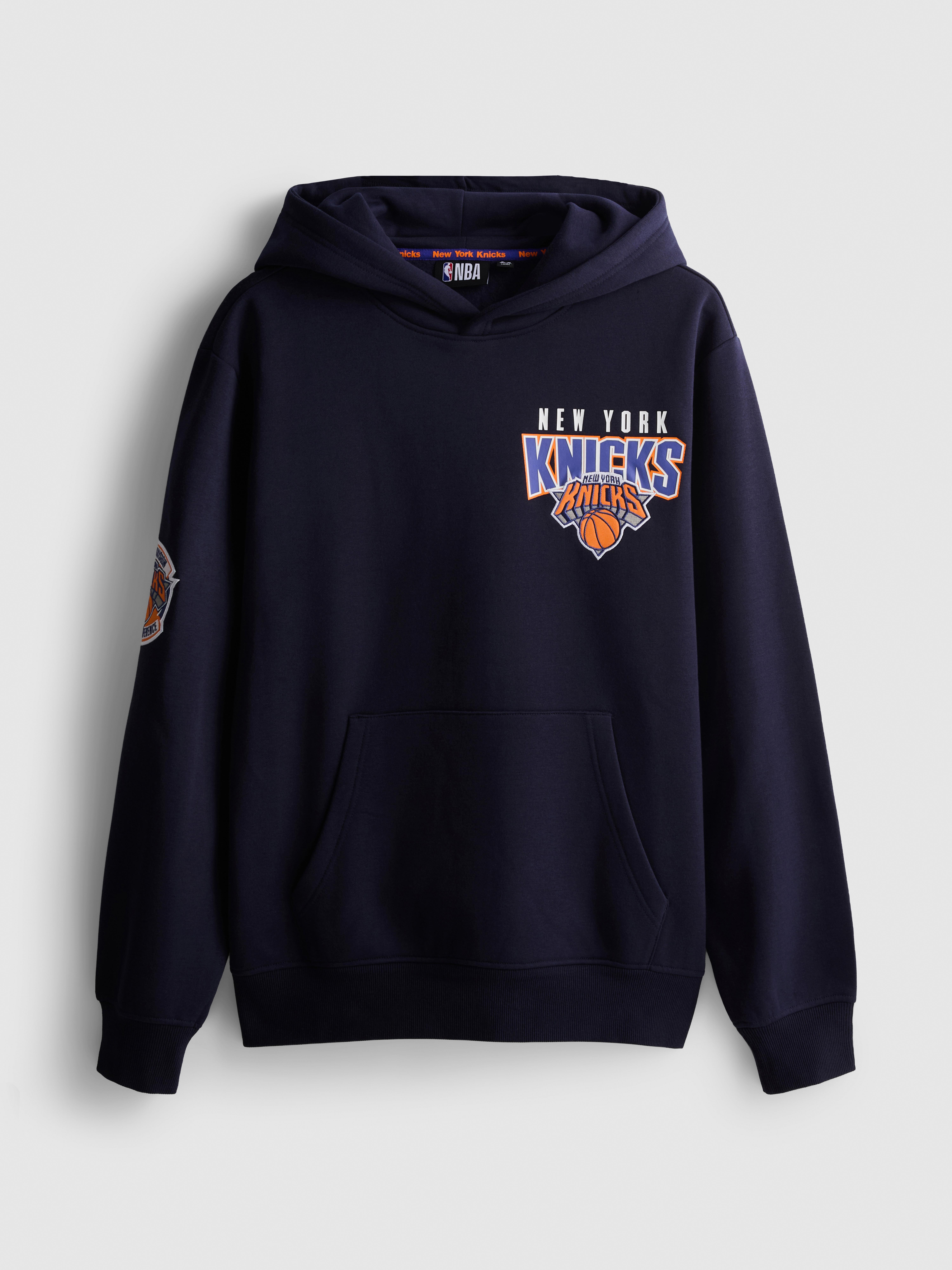 NBA New York Knicks Cotton-Rich Hoodie - Navy
