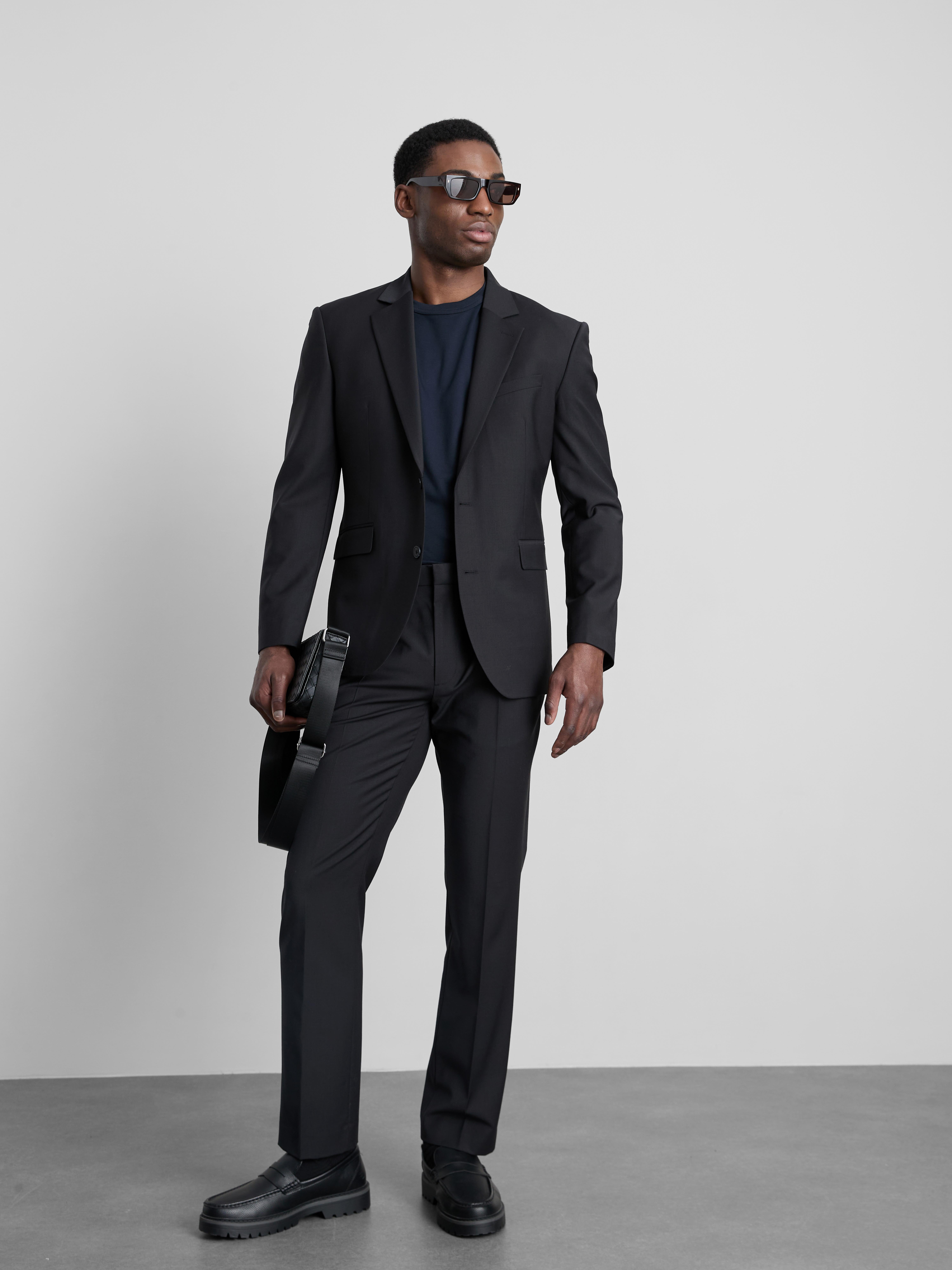Regular Fit Suit Jacket - Black