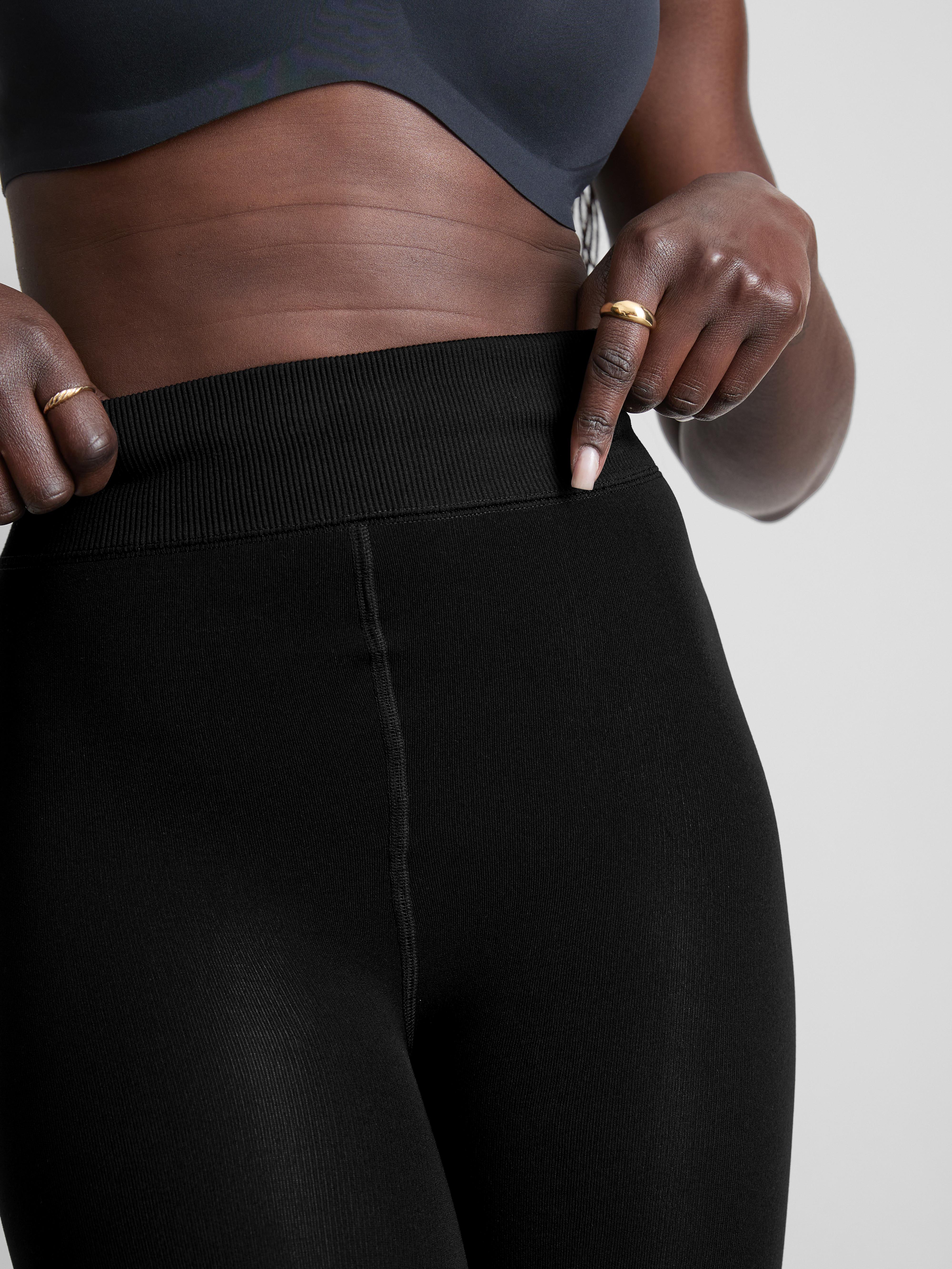 1pk Velvet Plush Leggings - Black