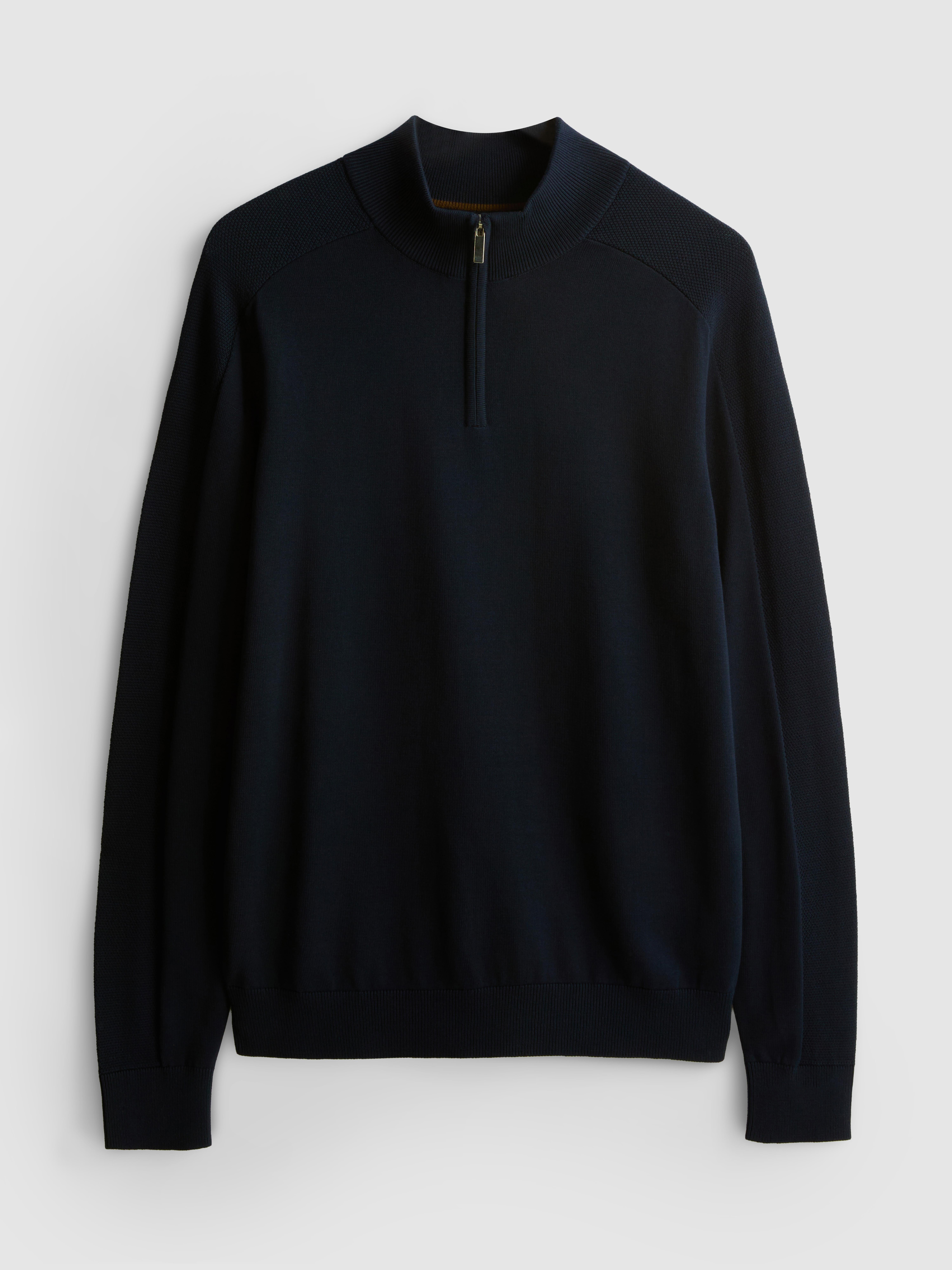Quarter-Zip Sweater - Navy