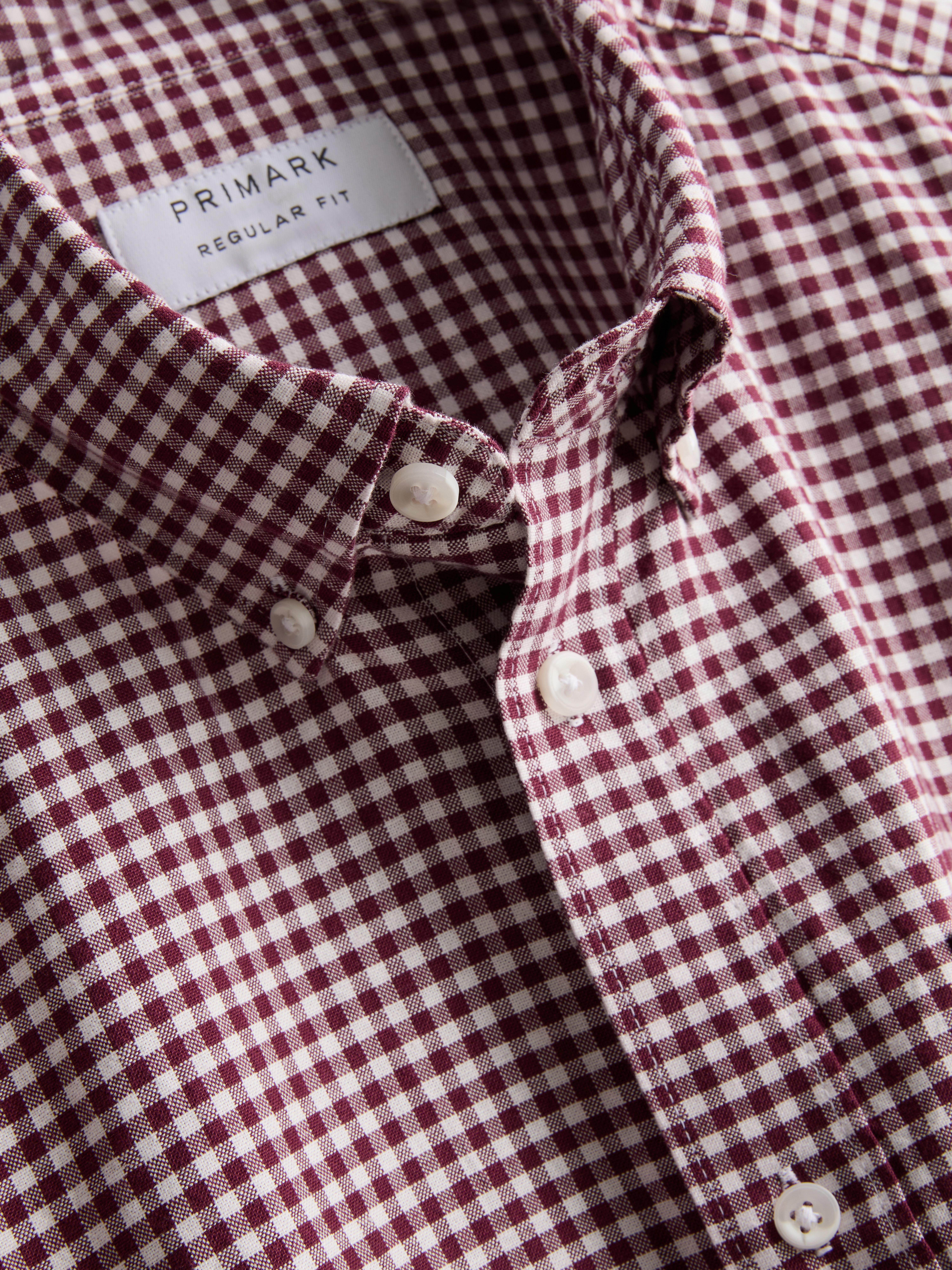 Pure Cotton Oxford Shirt - Burgundy
