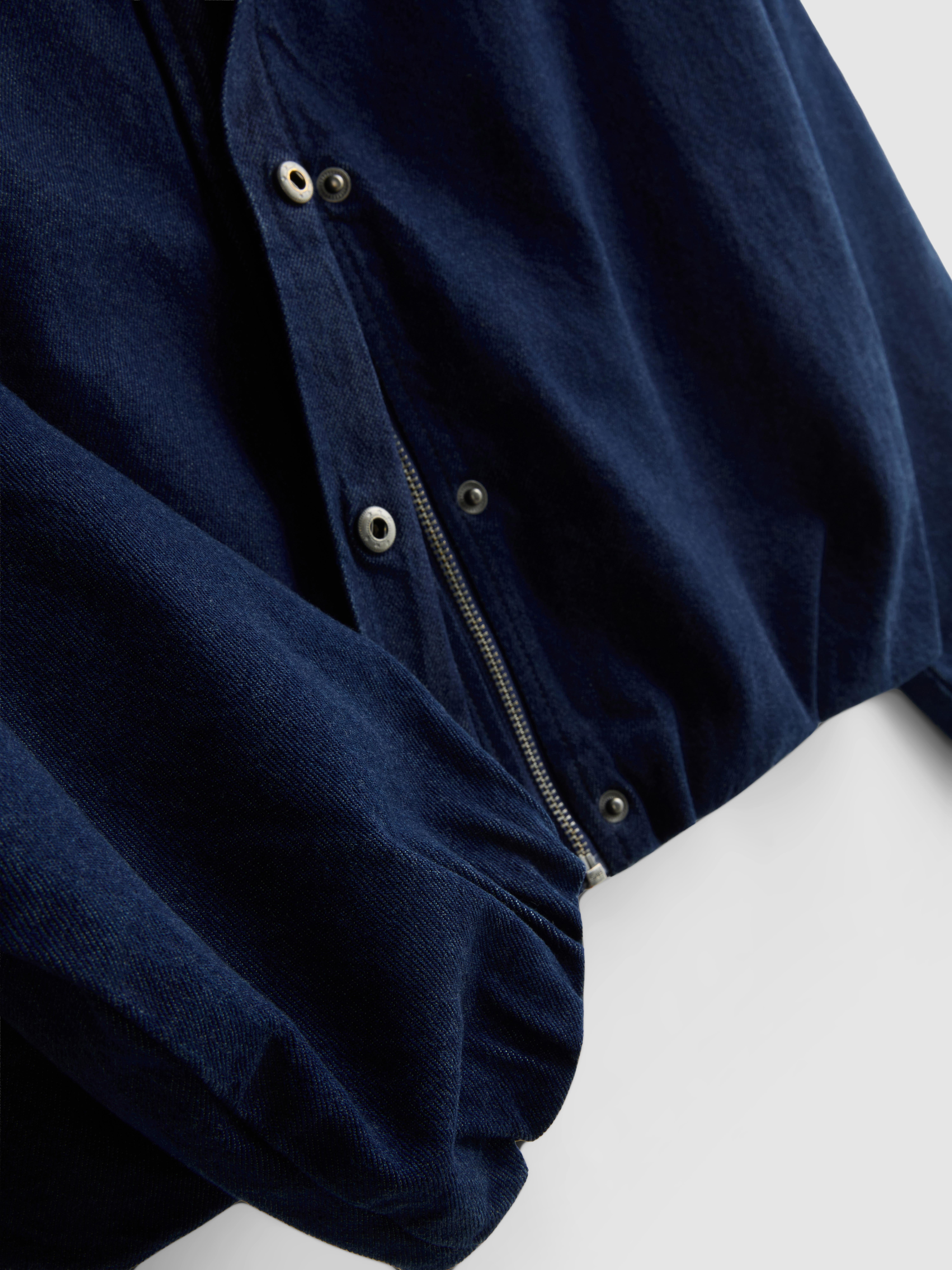 Paula Echevarría Funnel Neck Denim Jacket - Indigo