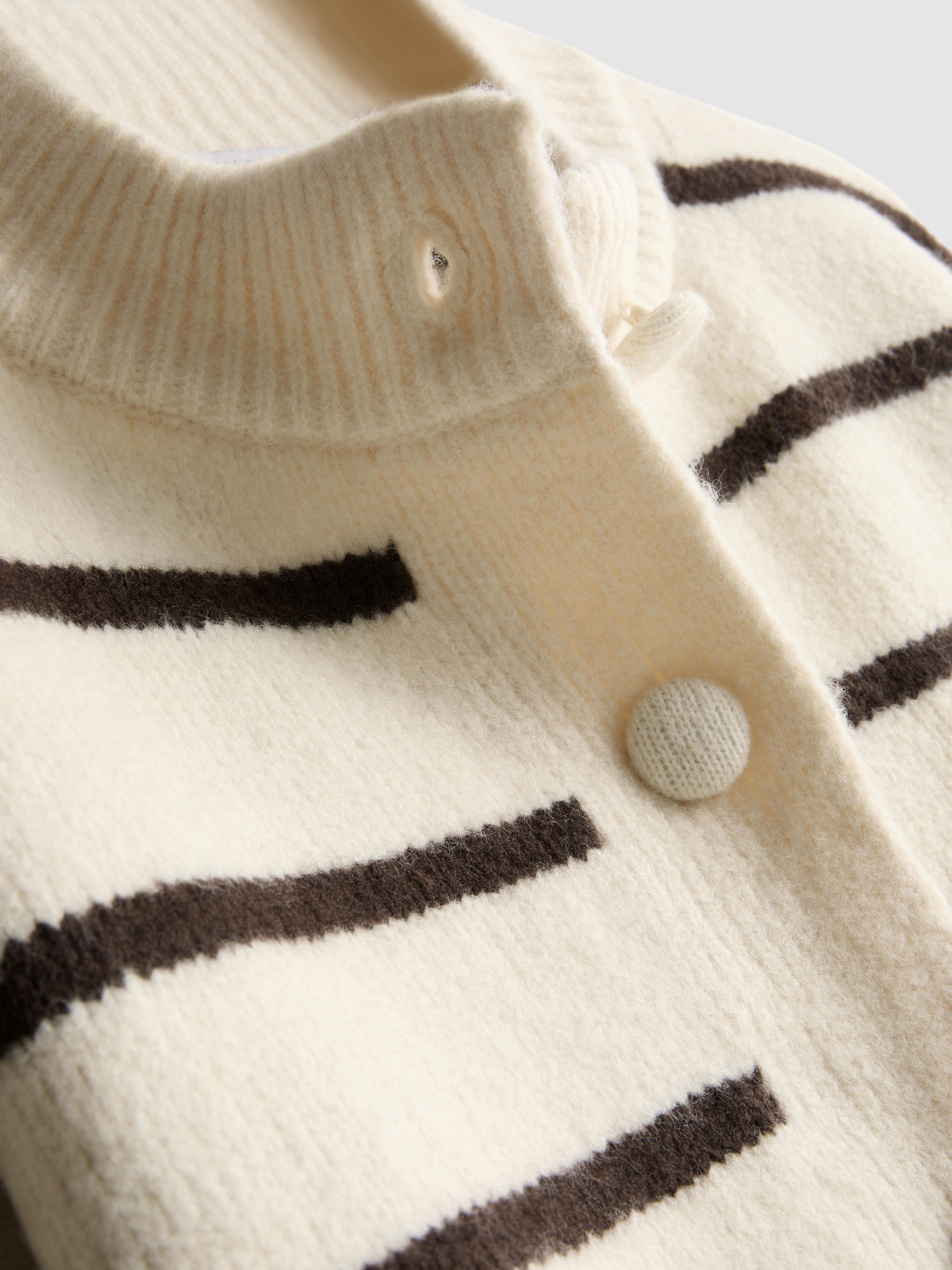 Knitted Bomber Cardigan - Chocolate