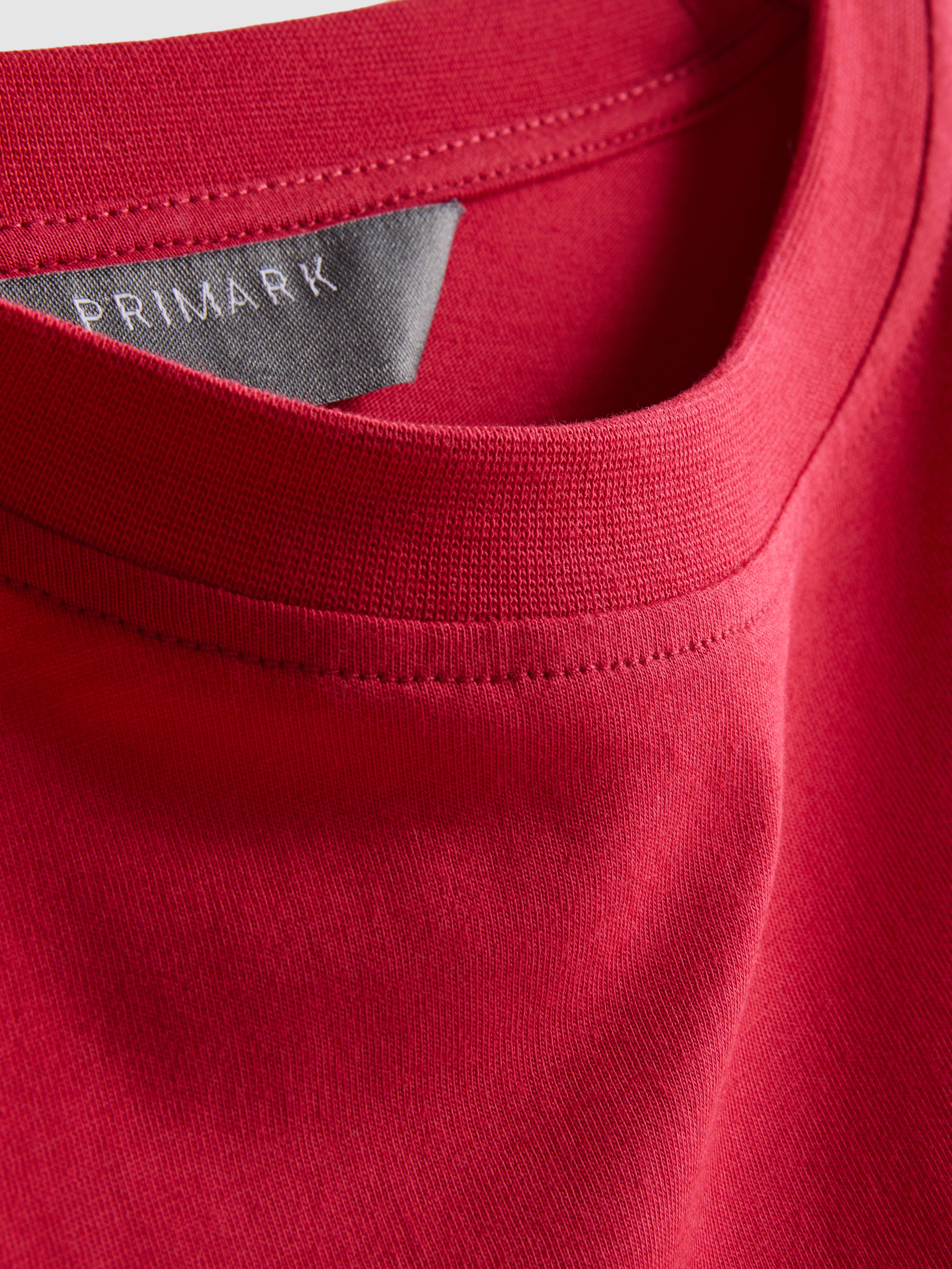 Pure Cotton Relaxed Bell Sleeve Tee - Red