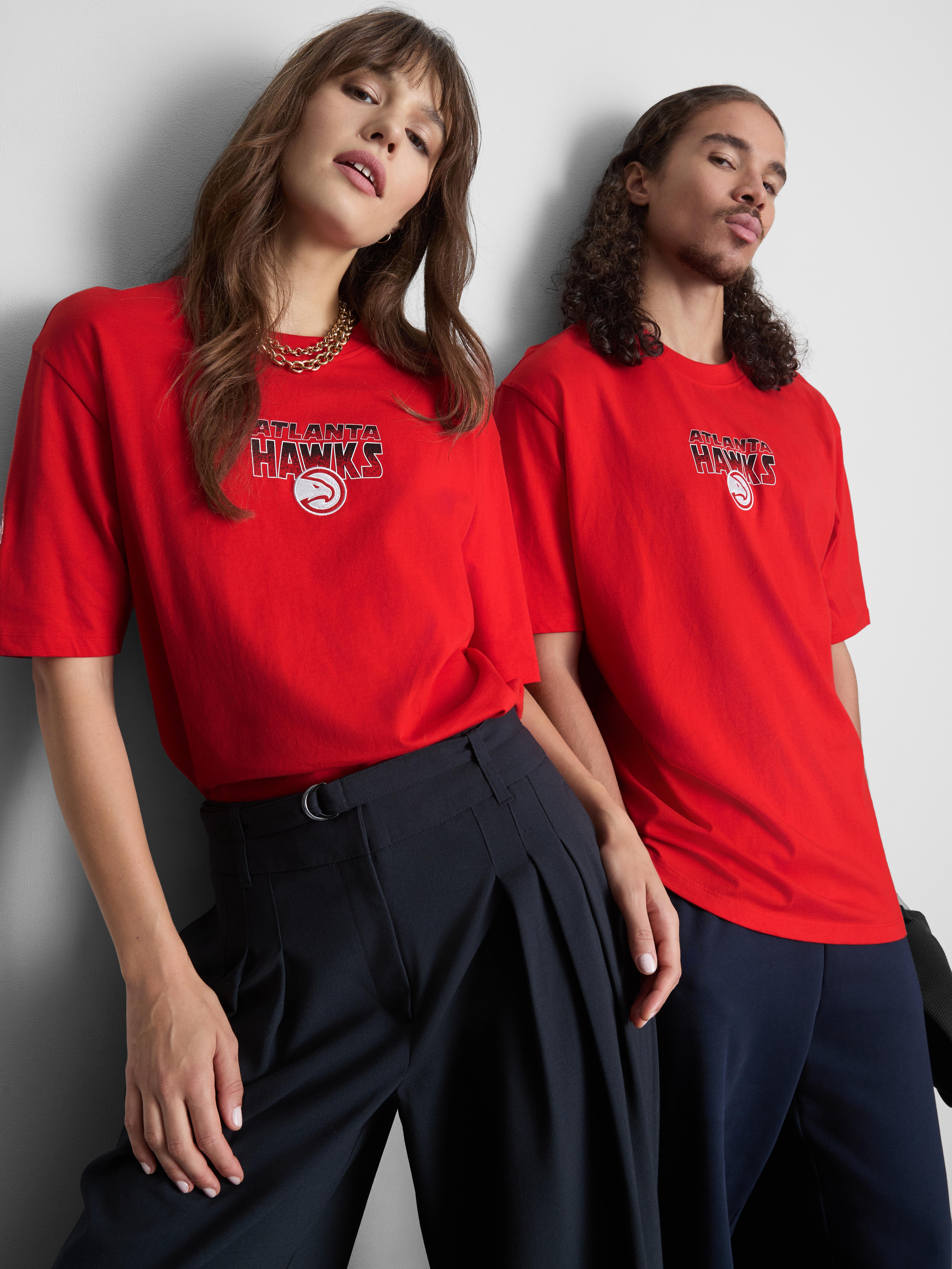 NBA Atlanta Hawks Pure Cotton Graphic T-Shirt - Red
