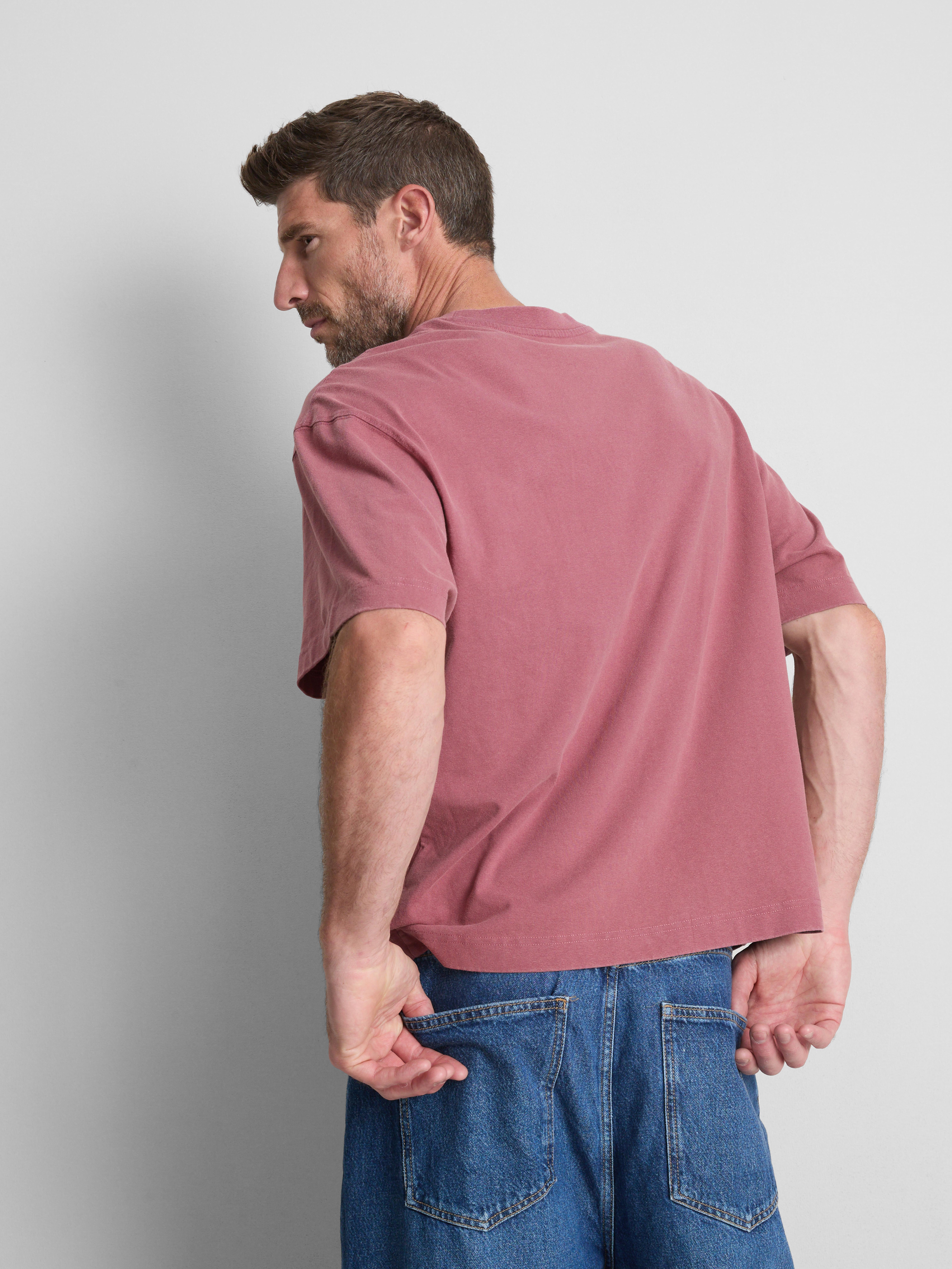 Pure Cotton Boxy T-Shirt - Pink