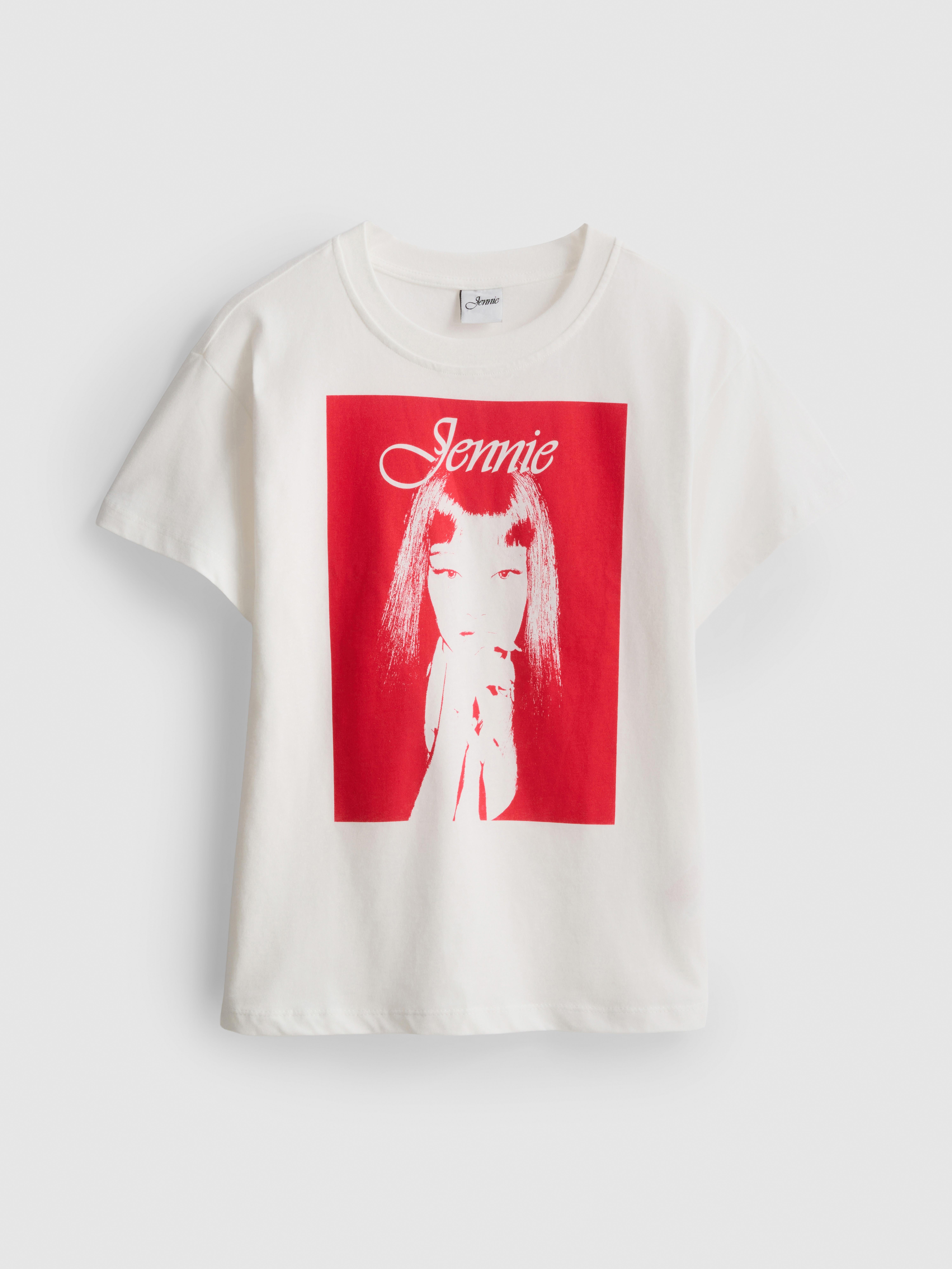 Jennie Cotton Graphic Tee - White