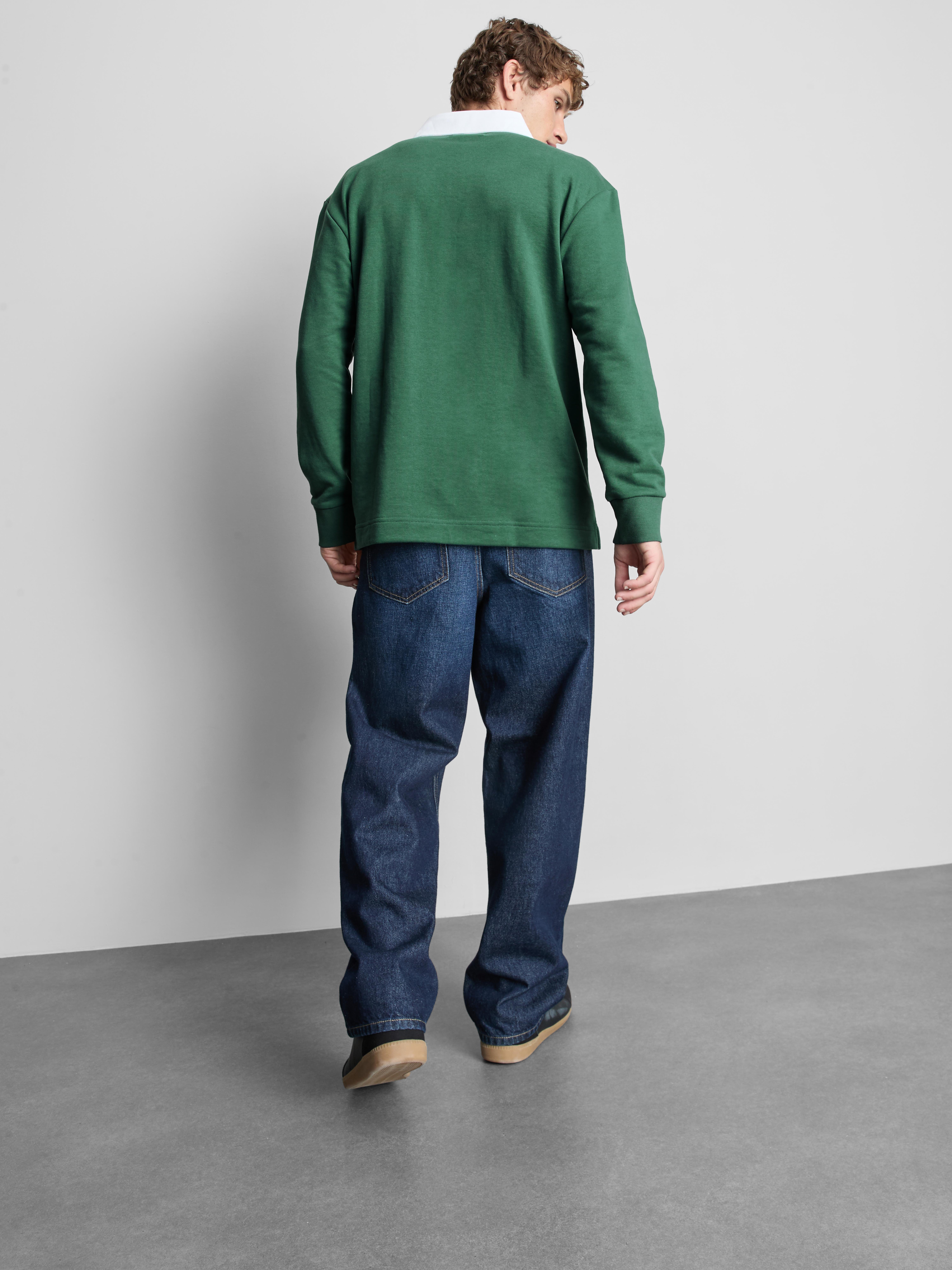 Cotton Blend Williamsburg Rugby Shirt - Green