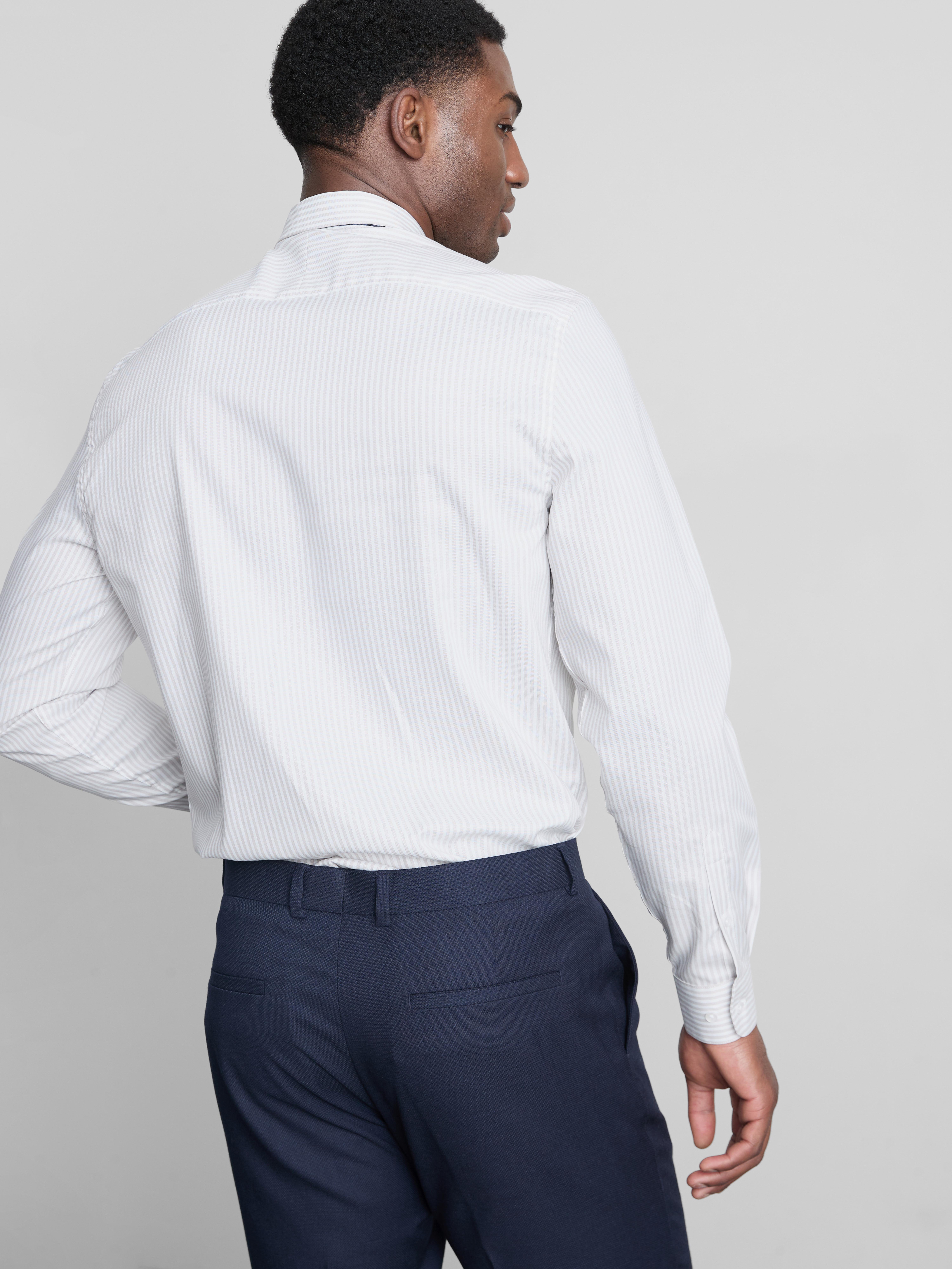 Stripe Formal Shirt - Beige