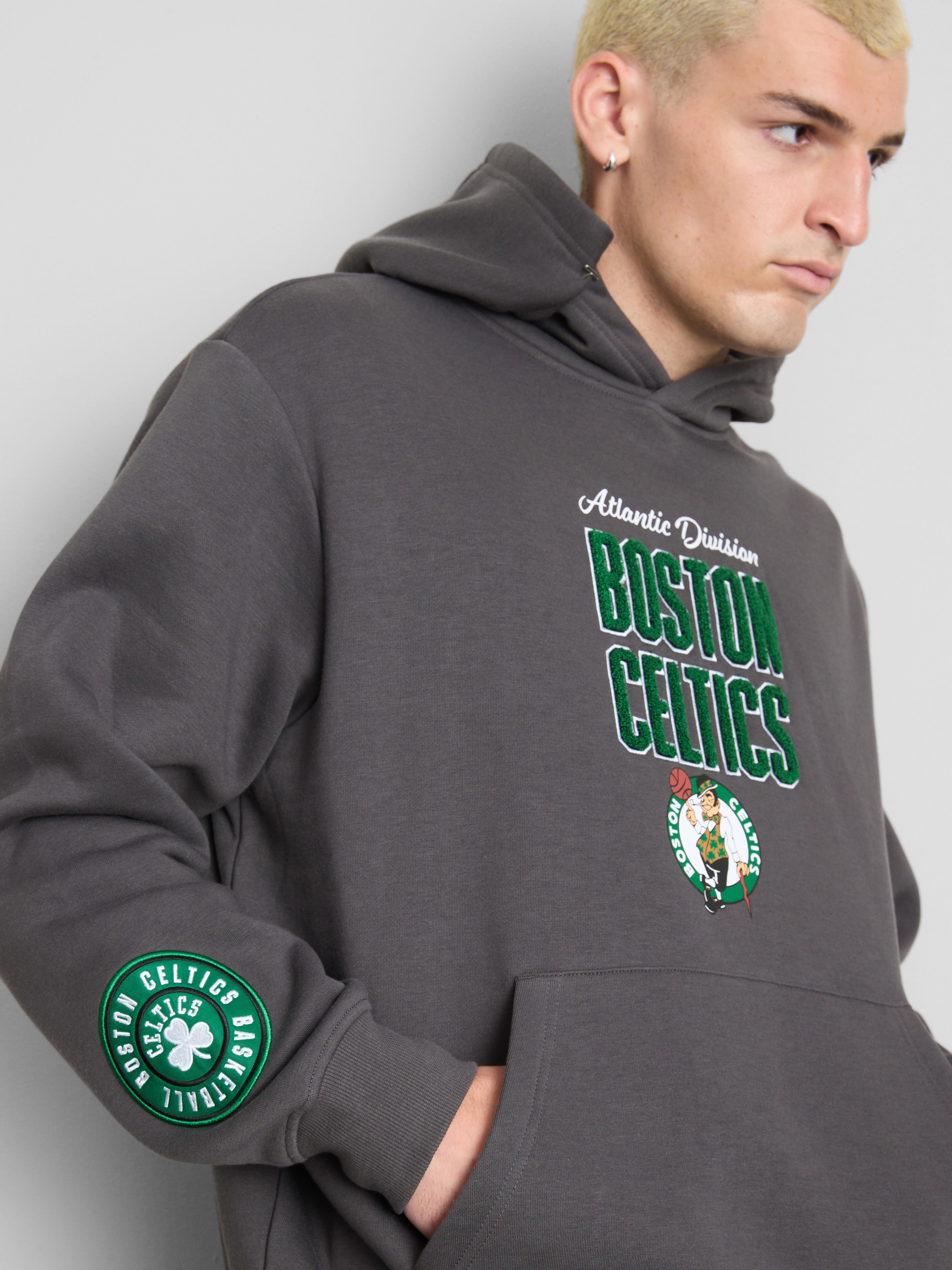 NBA Boston Celtics Cotton-Rich Hoodie - Charcoal