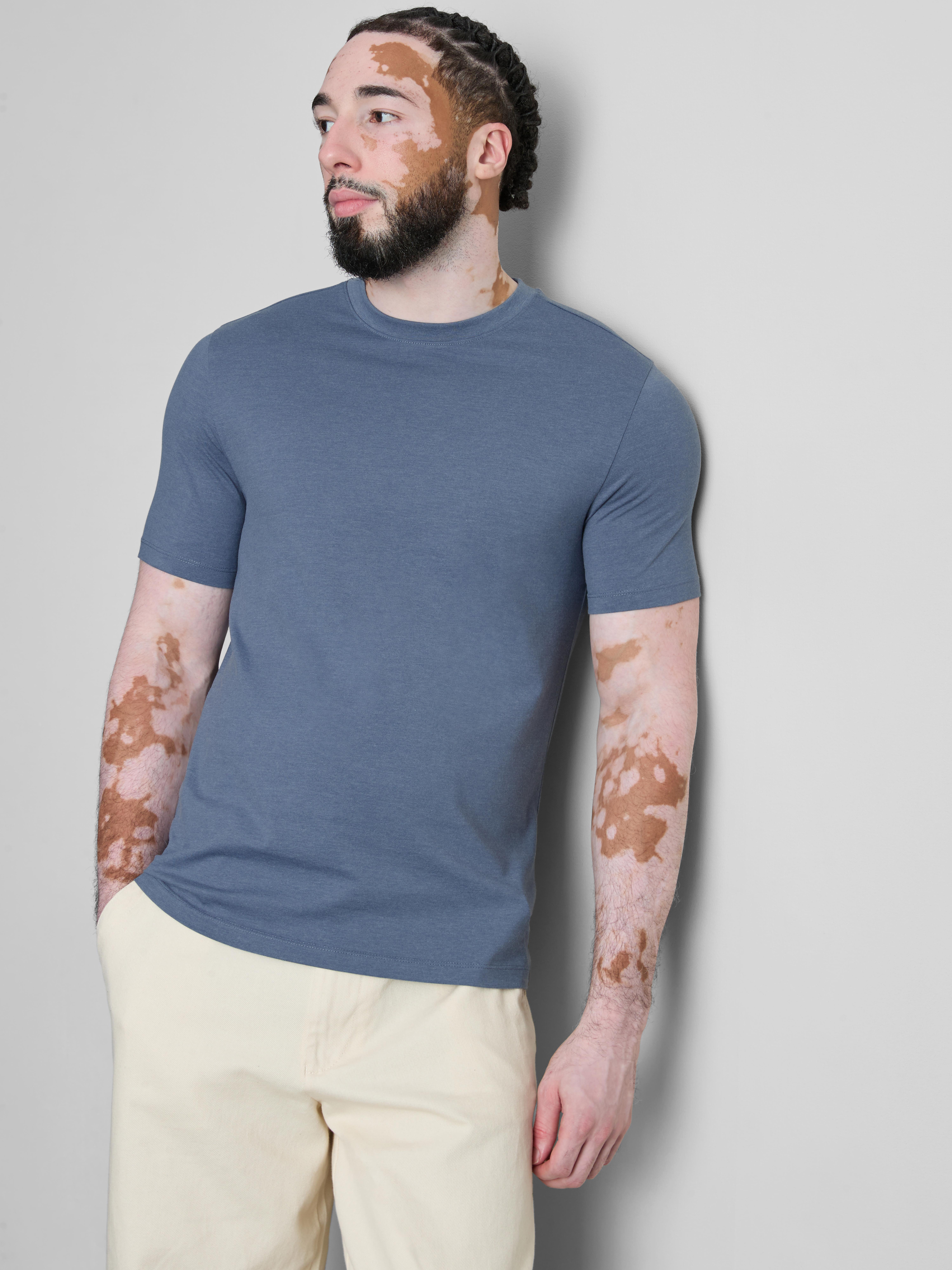 Relaxed Fit LYCRA® T-Shirt - Blue Heather