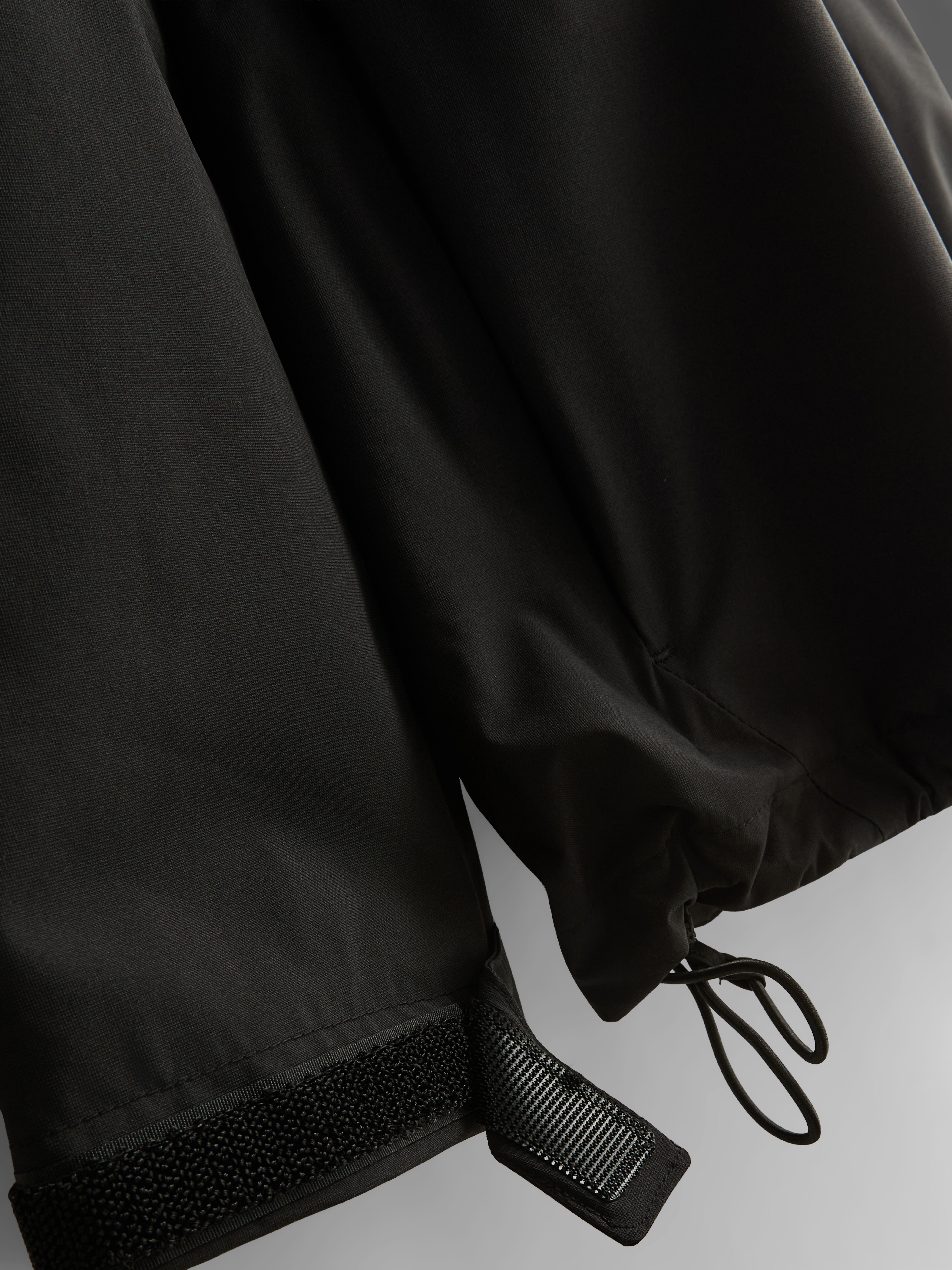 Hooded Zip Raincoat - Black