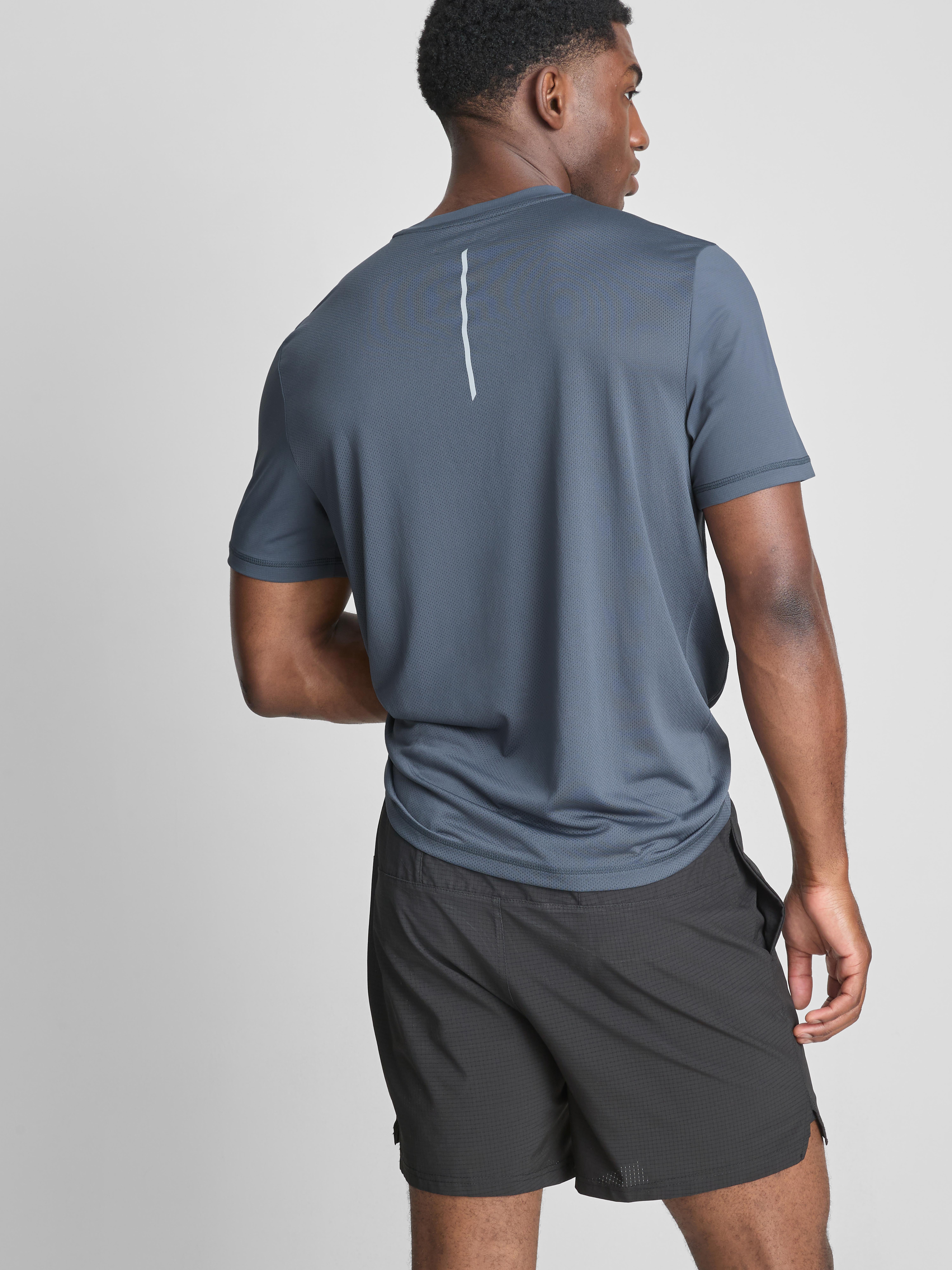 Panelled Gym T-Shirt - Blue