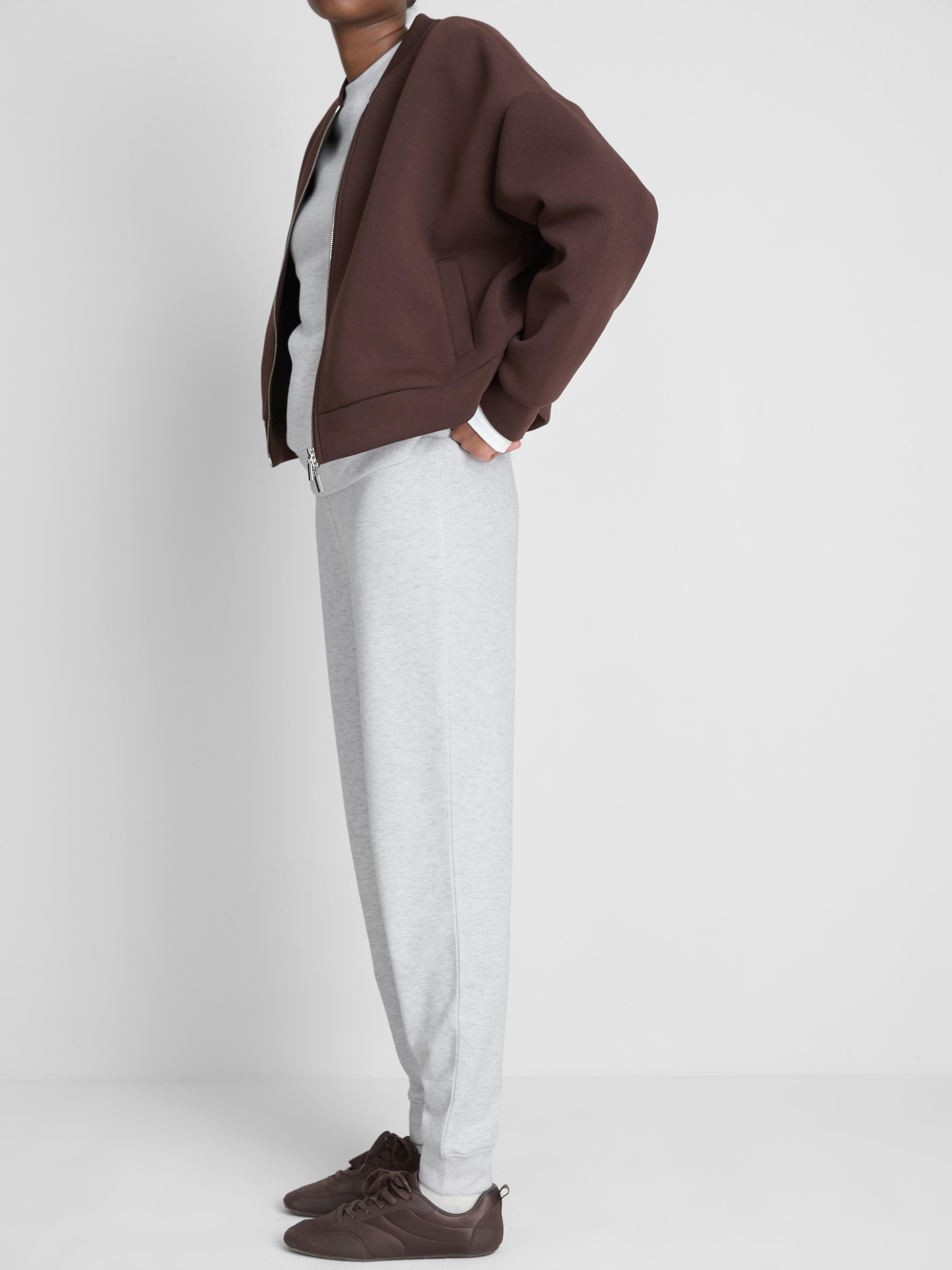 Cotton-Blend Skinny Joggers - Gray Heather