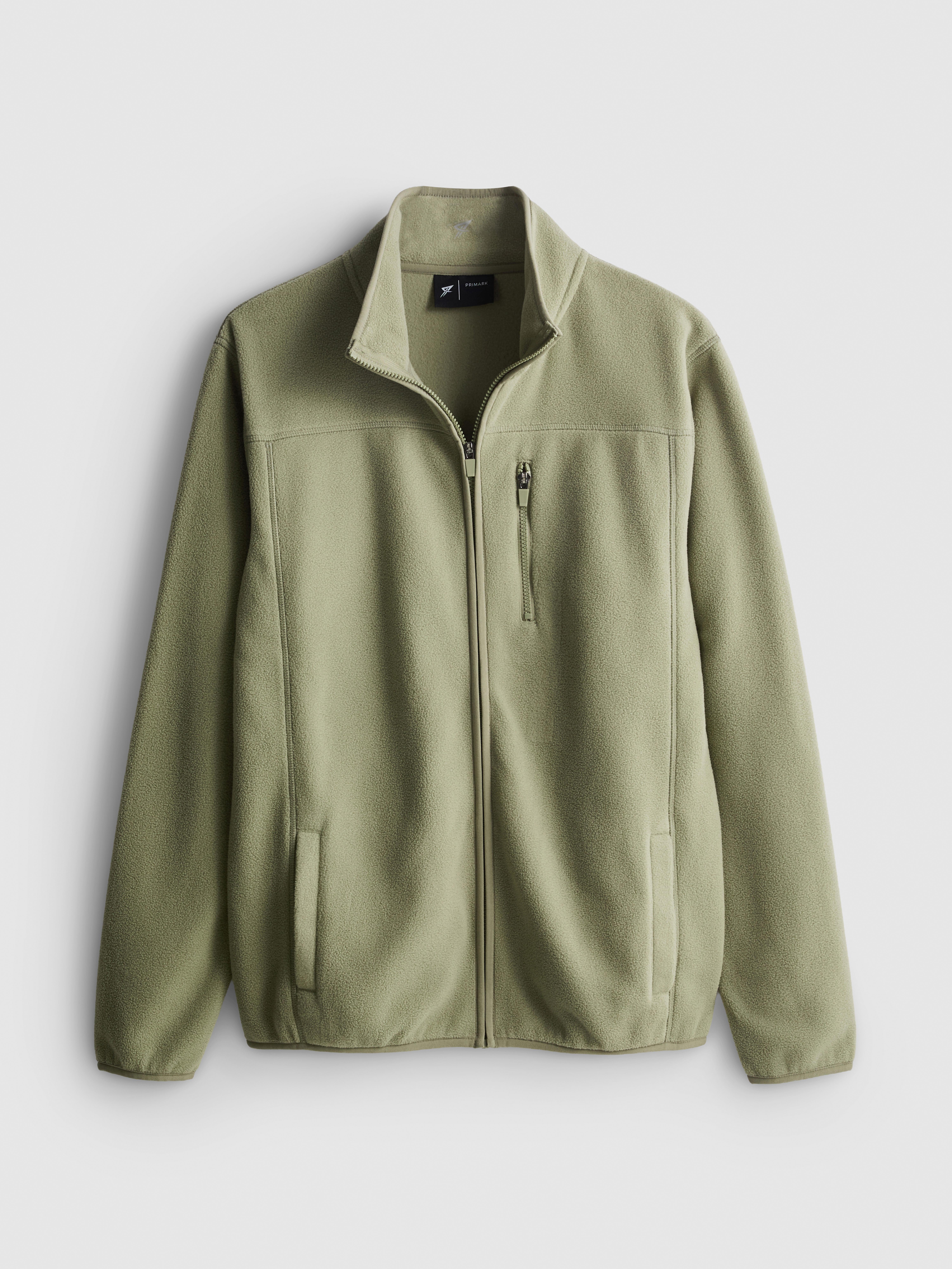 Zip-Up Fleece Jacket - Olive