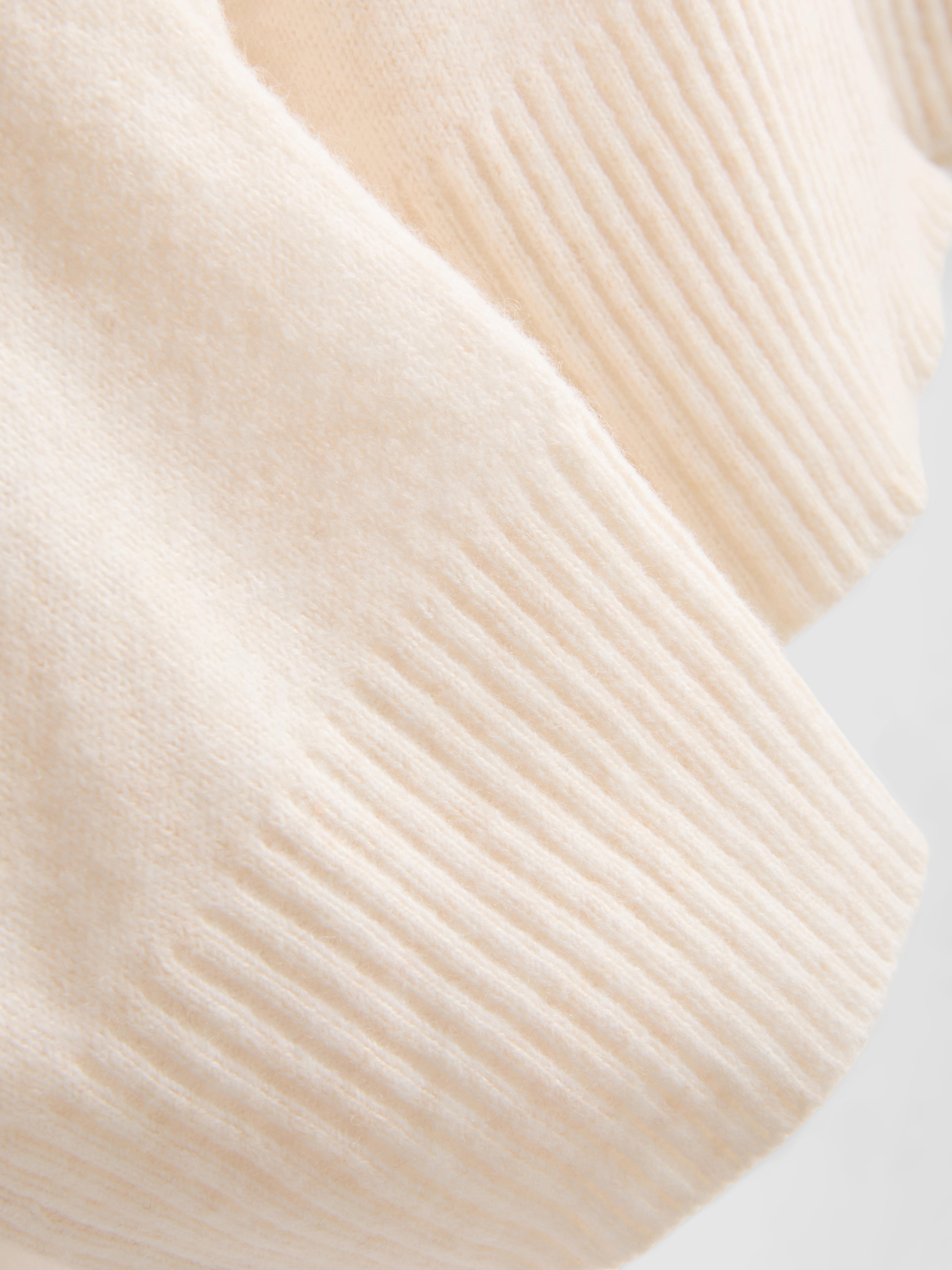 Knitted V-Neck Sweater - Ivory