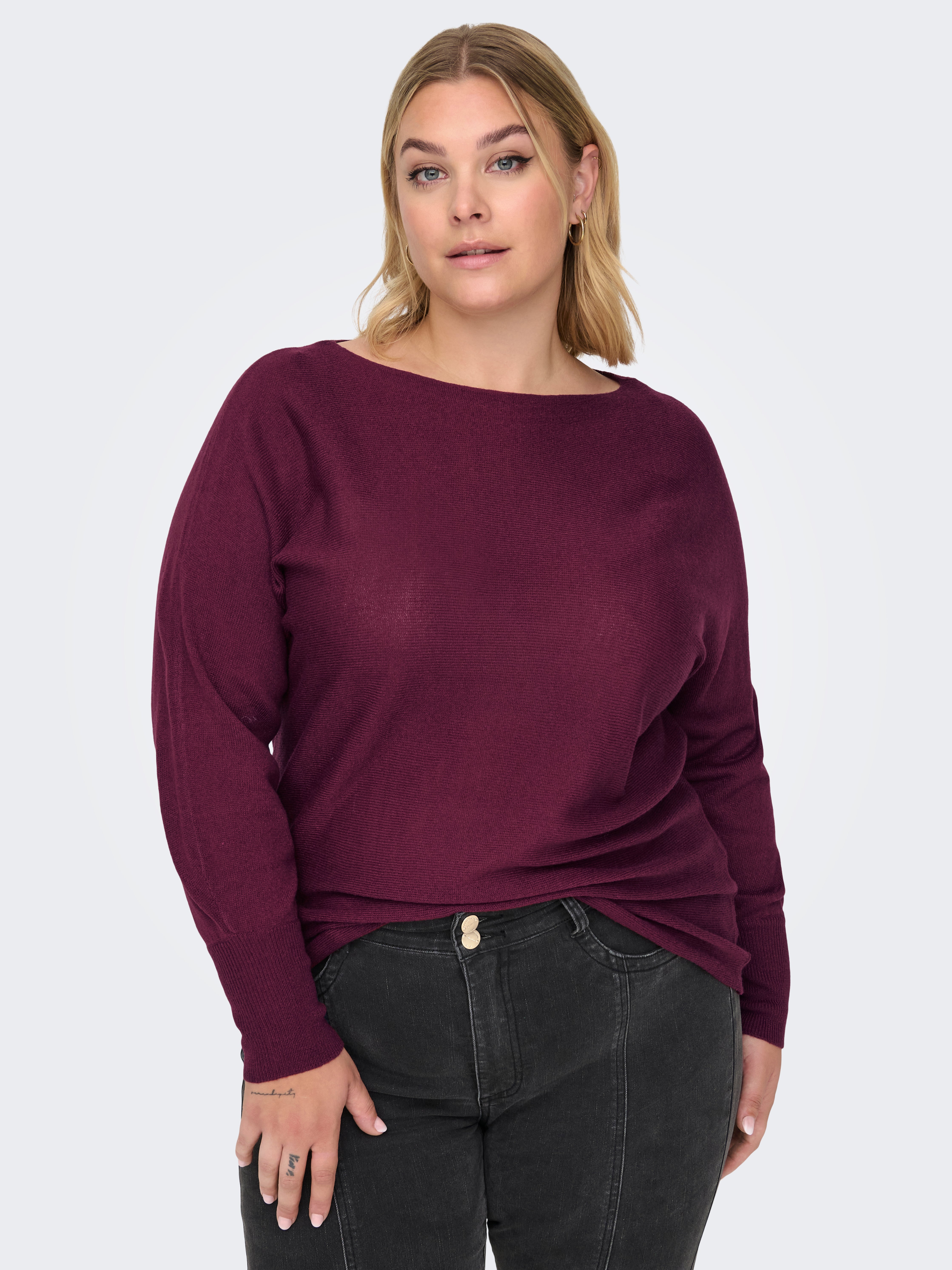 CARAIDA Knitted pullover Cabernet