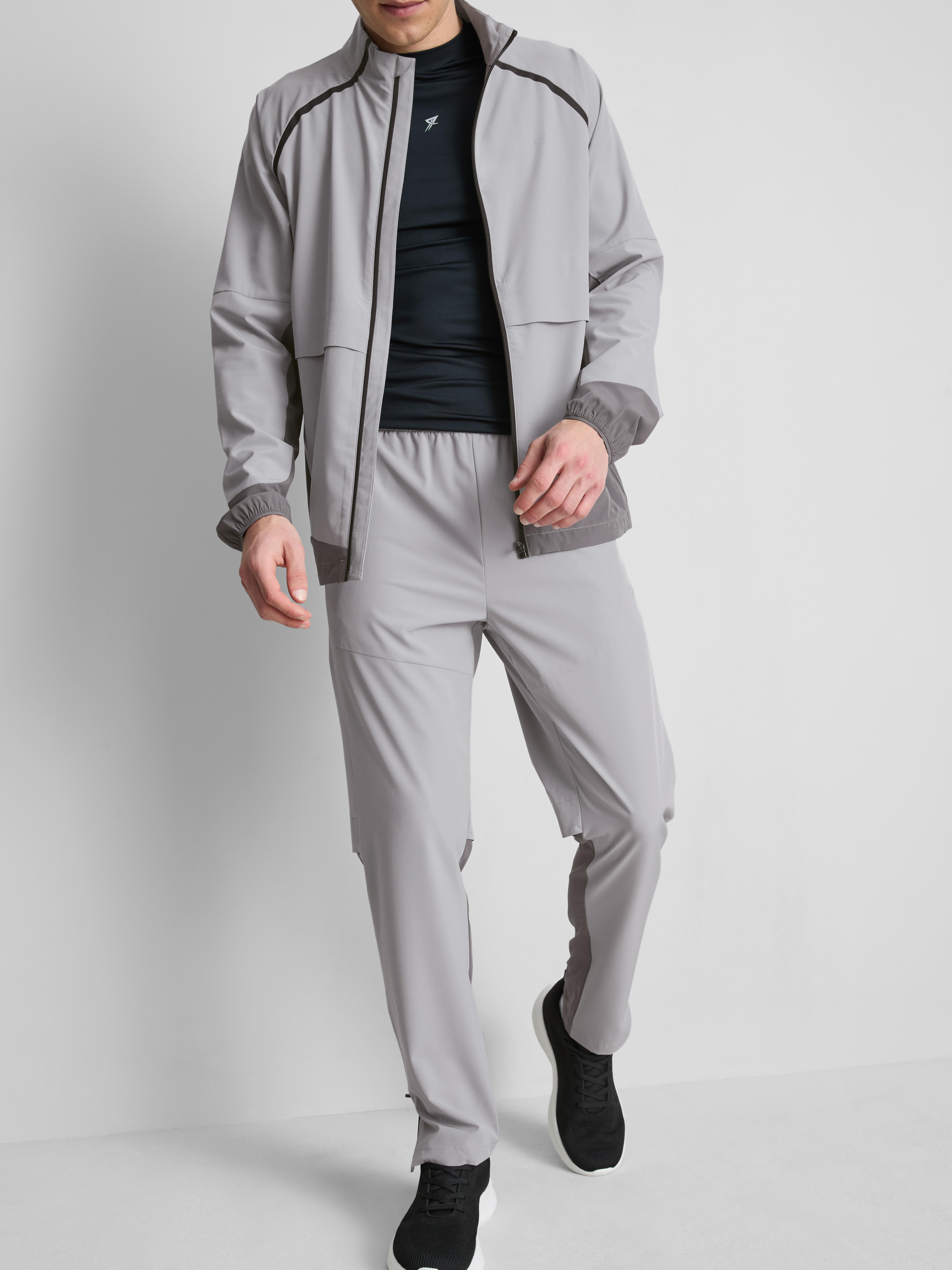 Elastic Gym Pants - Light Gray