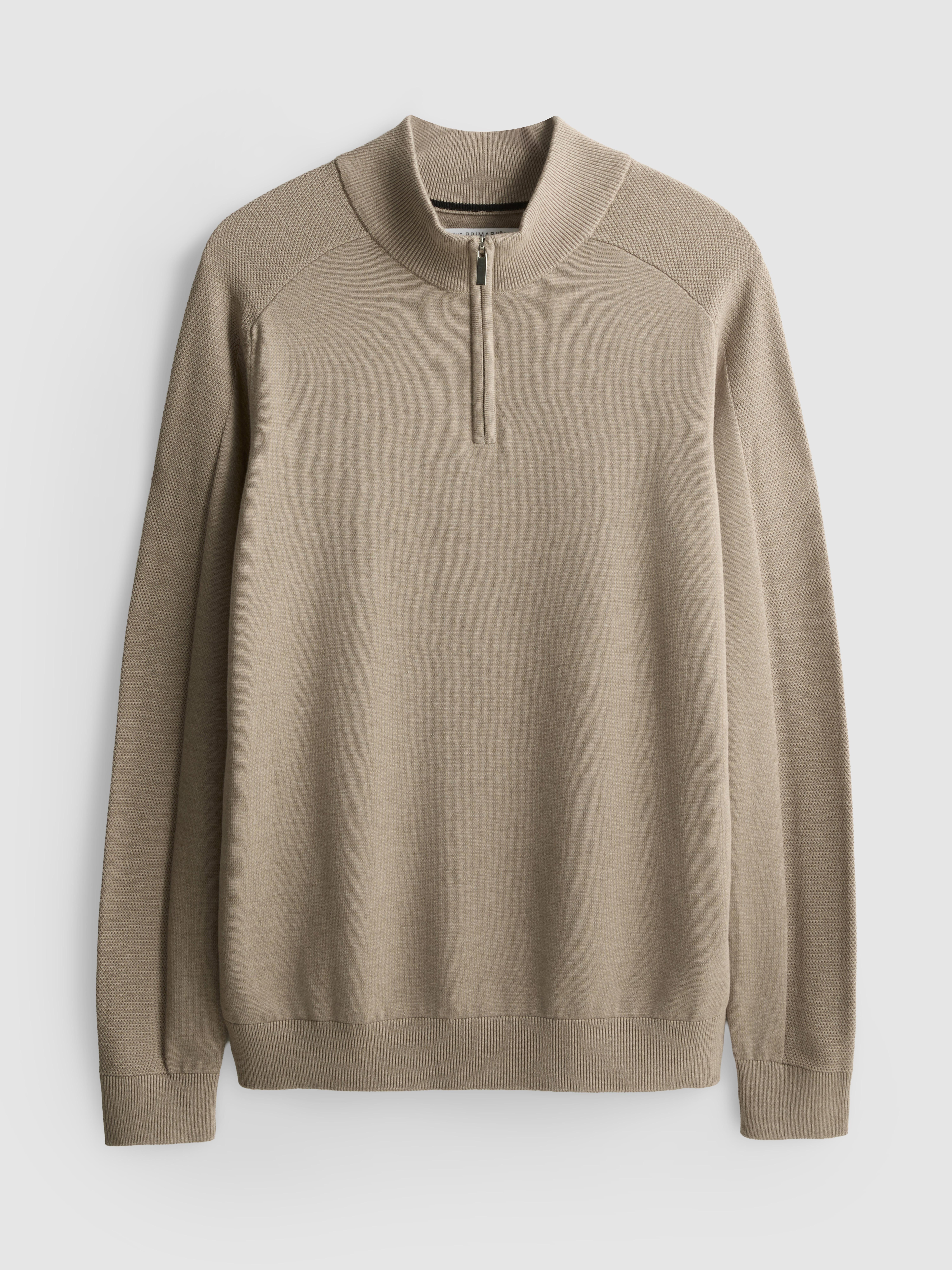 The Edit iQuarter-Zip Sweater - Ivory