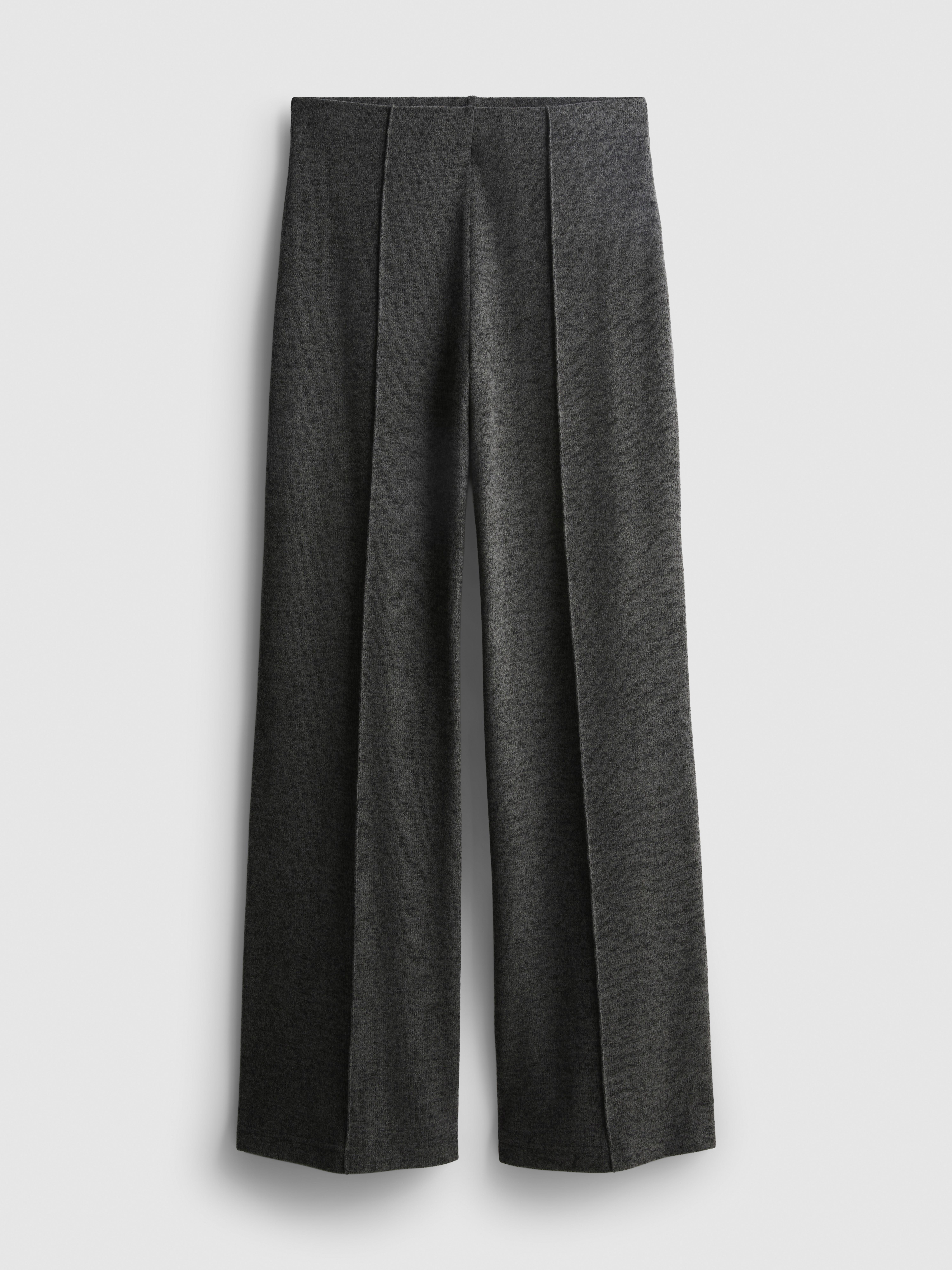 Cozy Wide Leg Sweatpants - Charcoal Heather