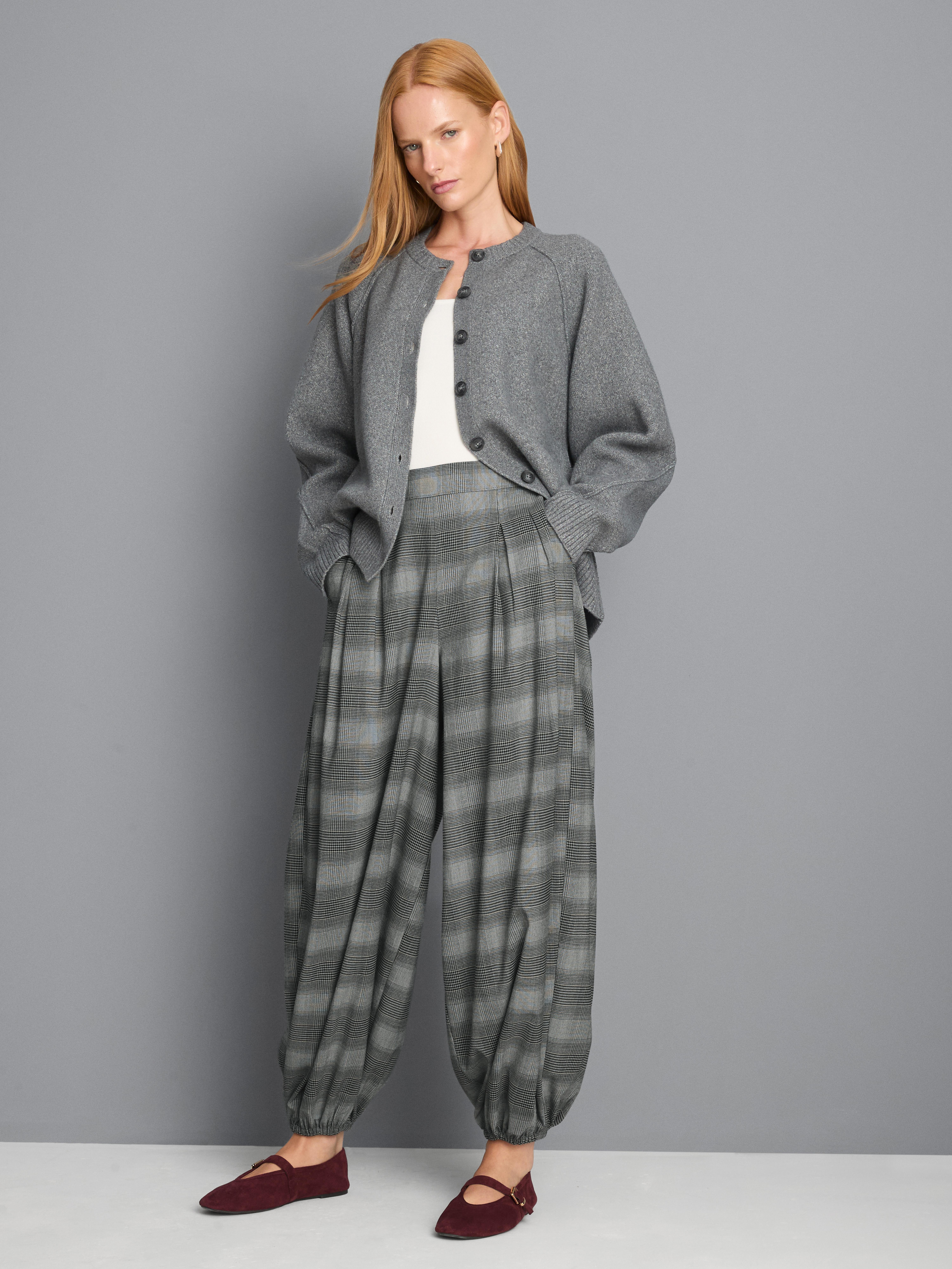 Check Balloon Pants - Multi