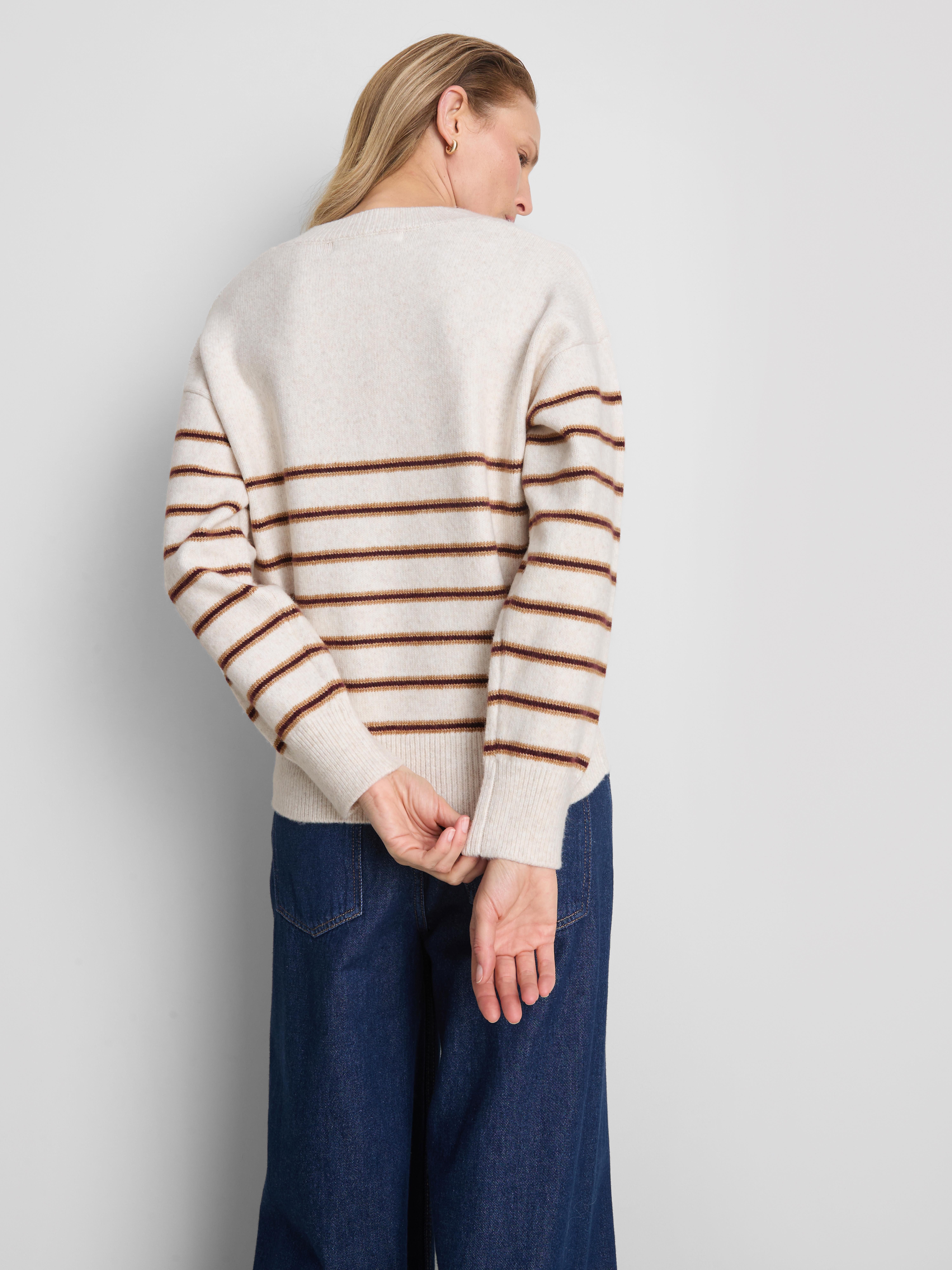 Knitted V-Neck Sweater - Ivory