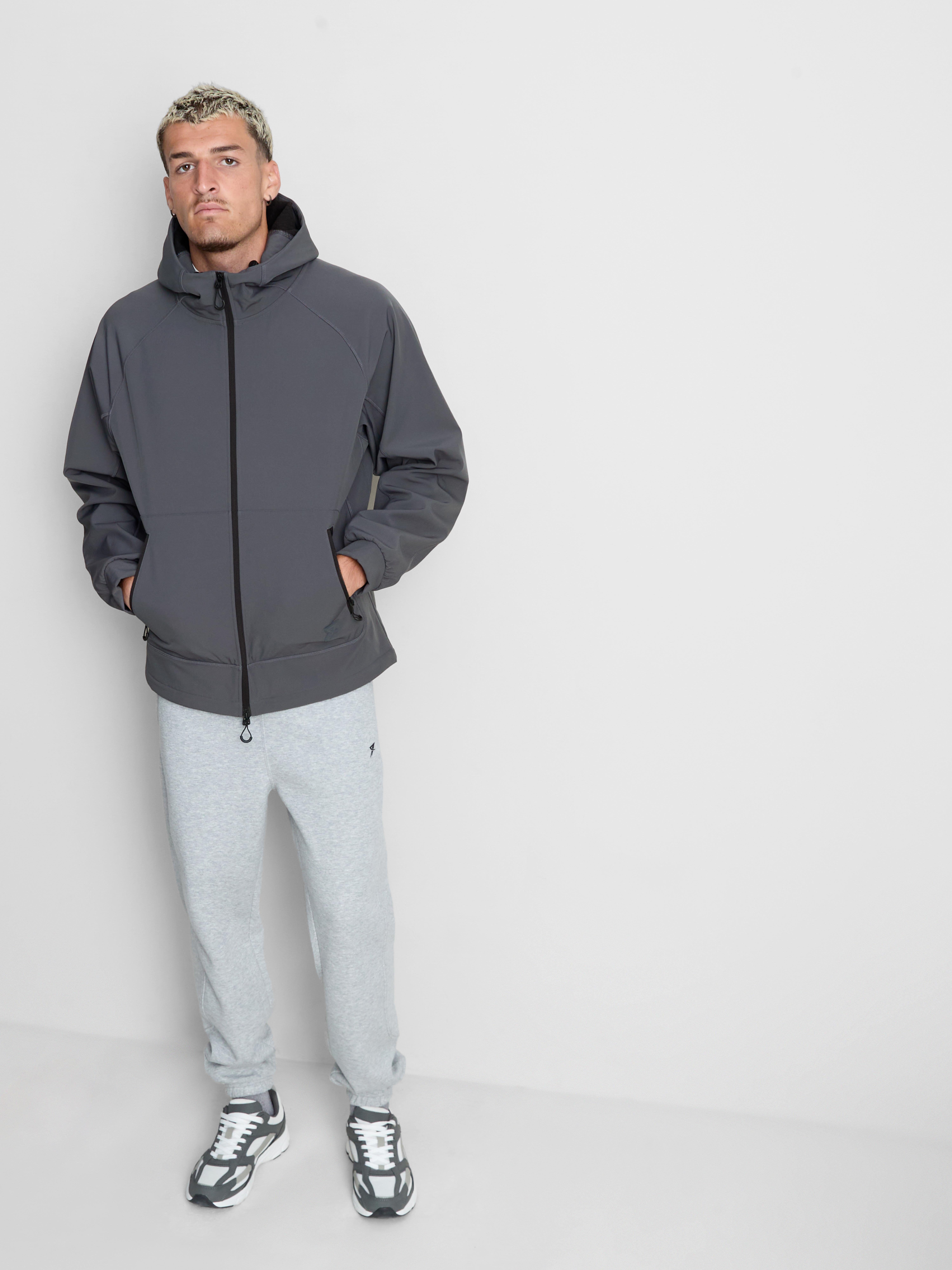 Zip-Up Hooded Performance Jacket - Blue
