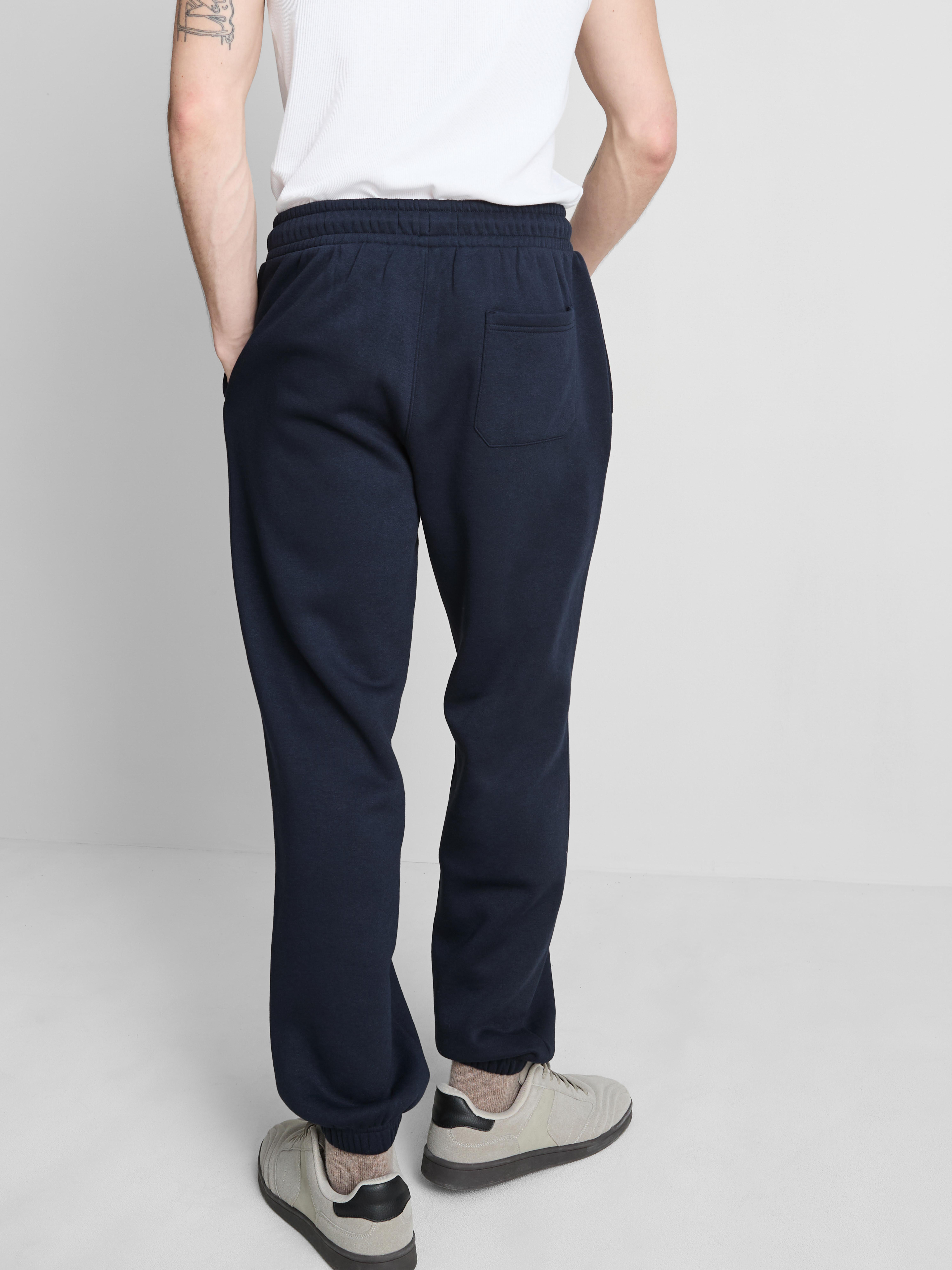 Stretch Waist Cuffed Joggers - Navy