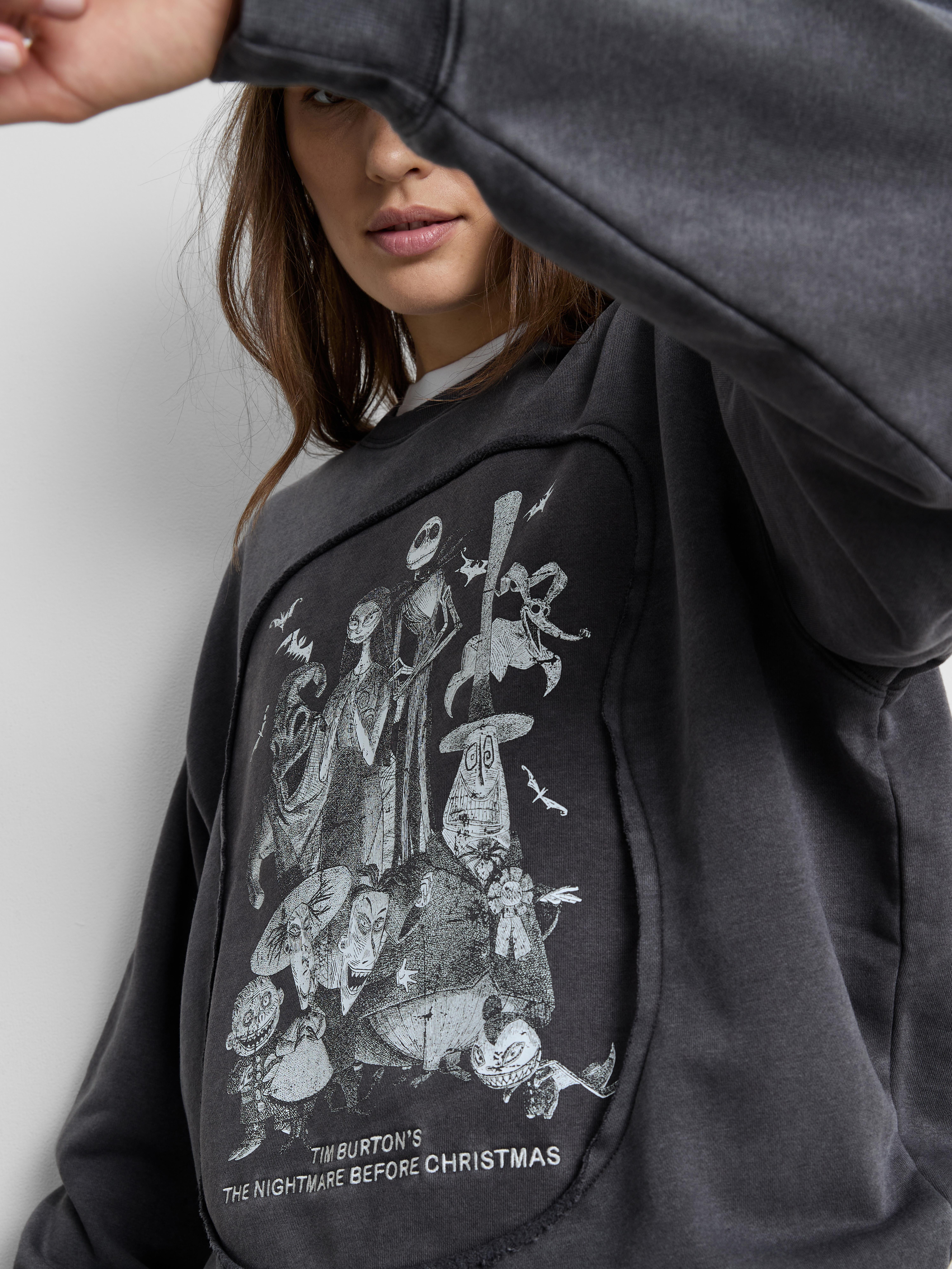 Disney Tim Burton's The Nightmare Before Christmas Sweatshirt - Charcoal
