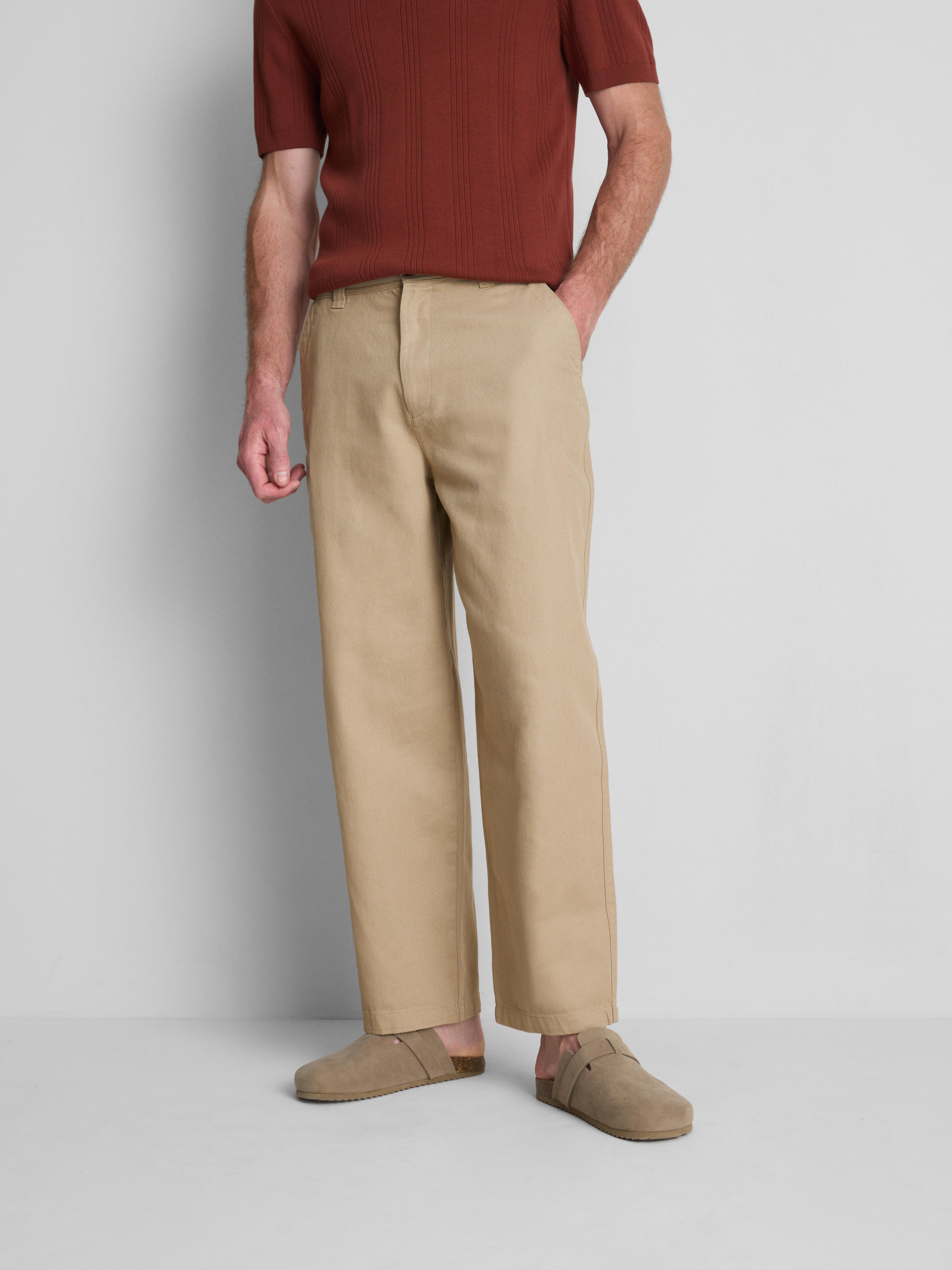 Mid-Rise Chino Pants - Stone