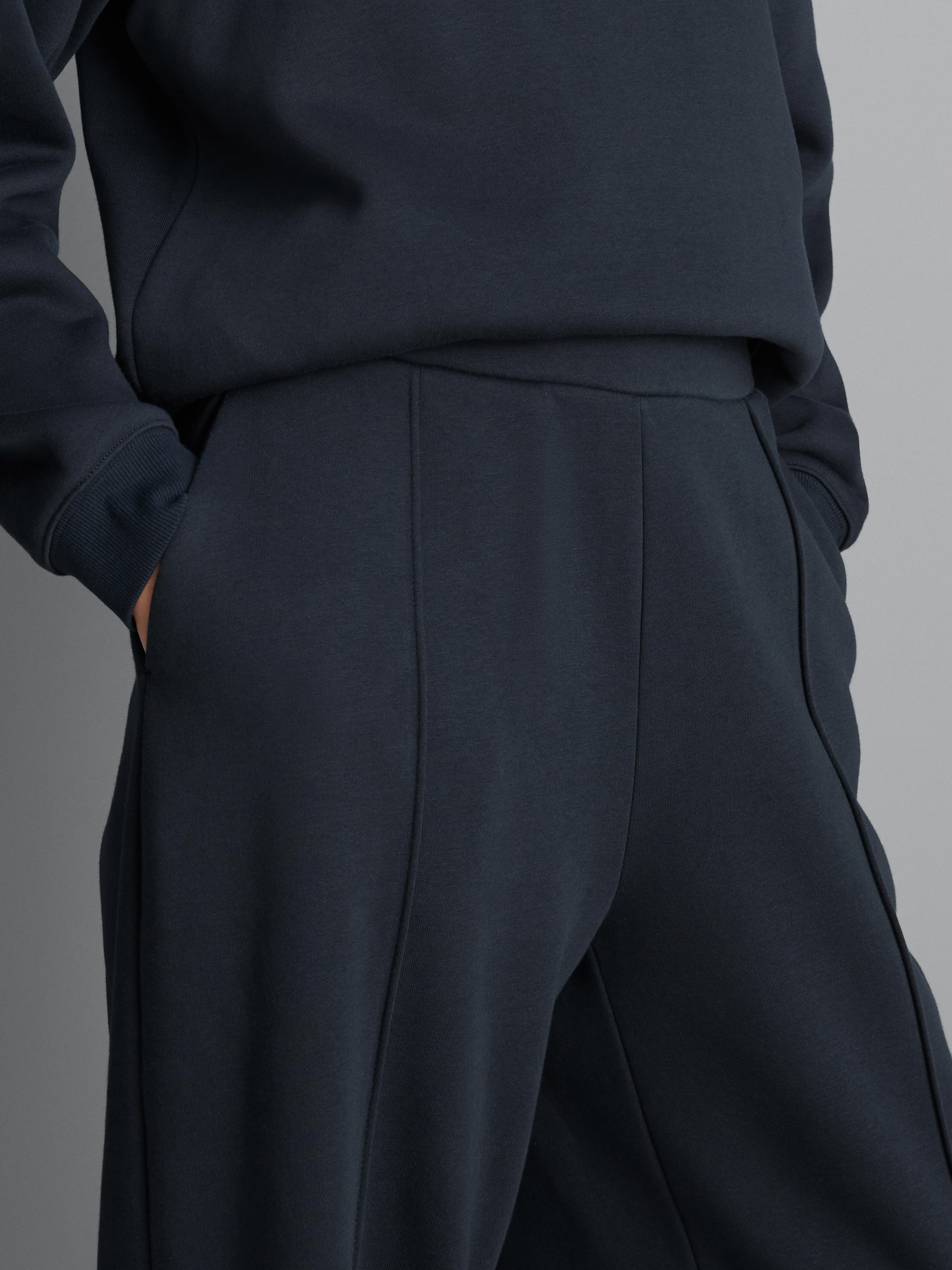 Cotton Rich Straight Leg Sweatpants - Navy