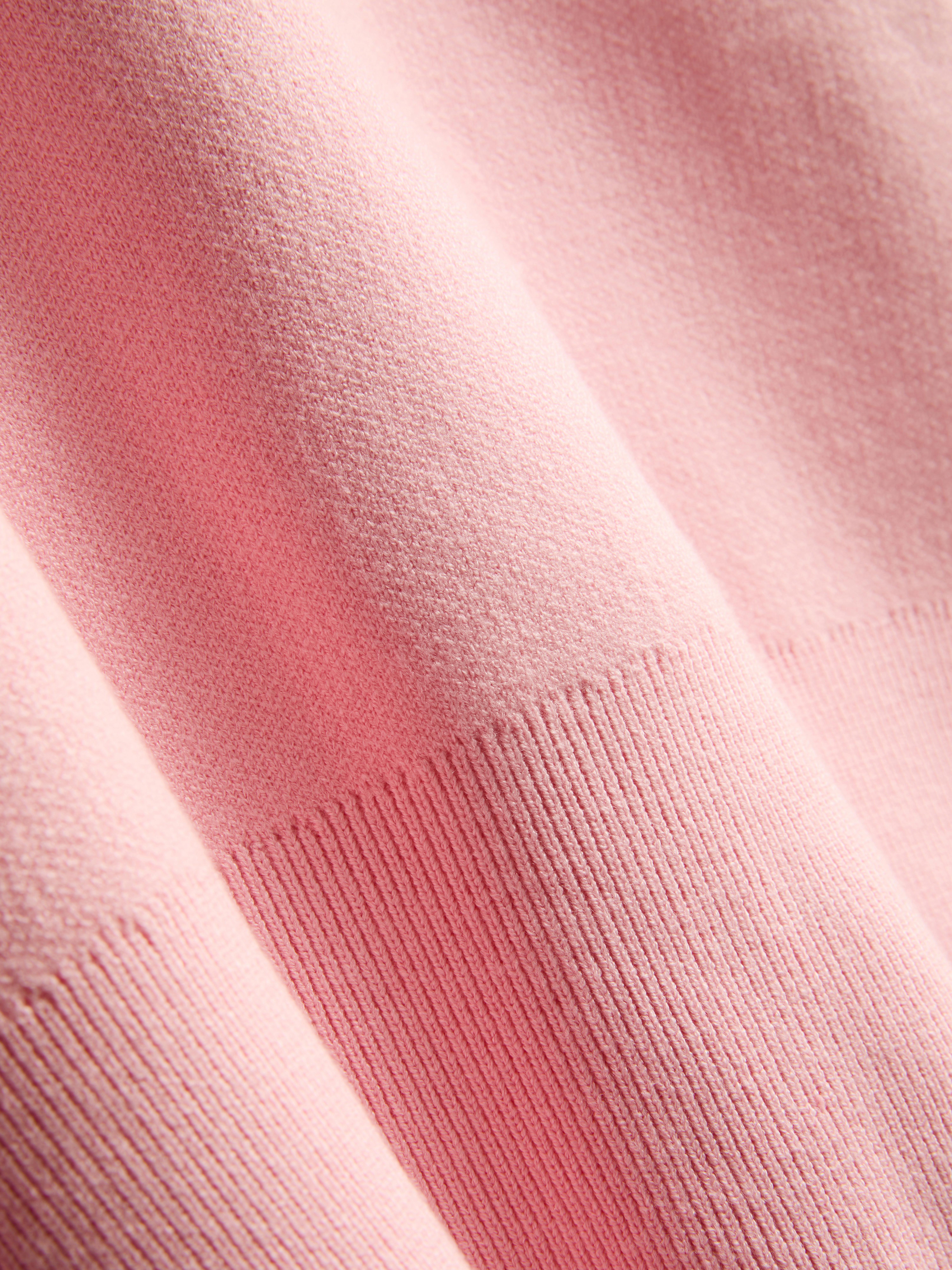 Knitted Crewneck Slogan Sweater - Pink