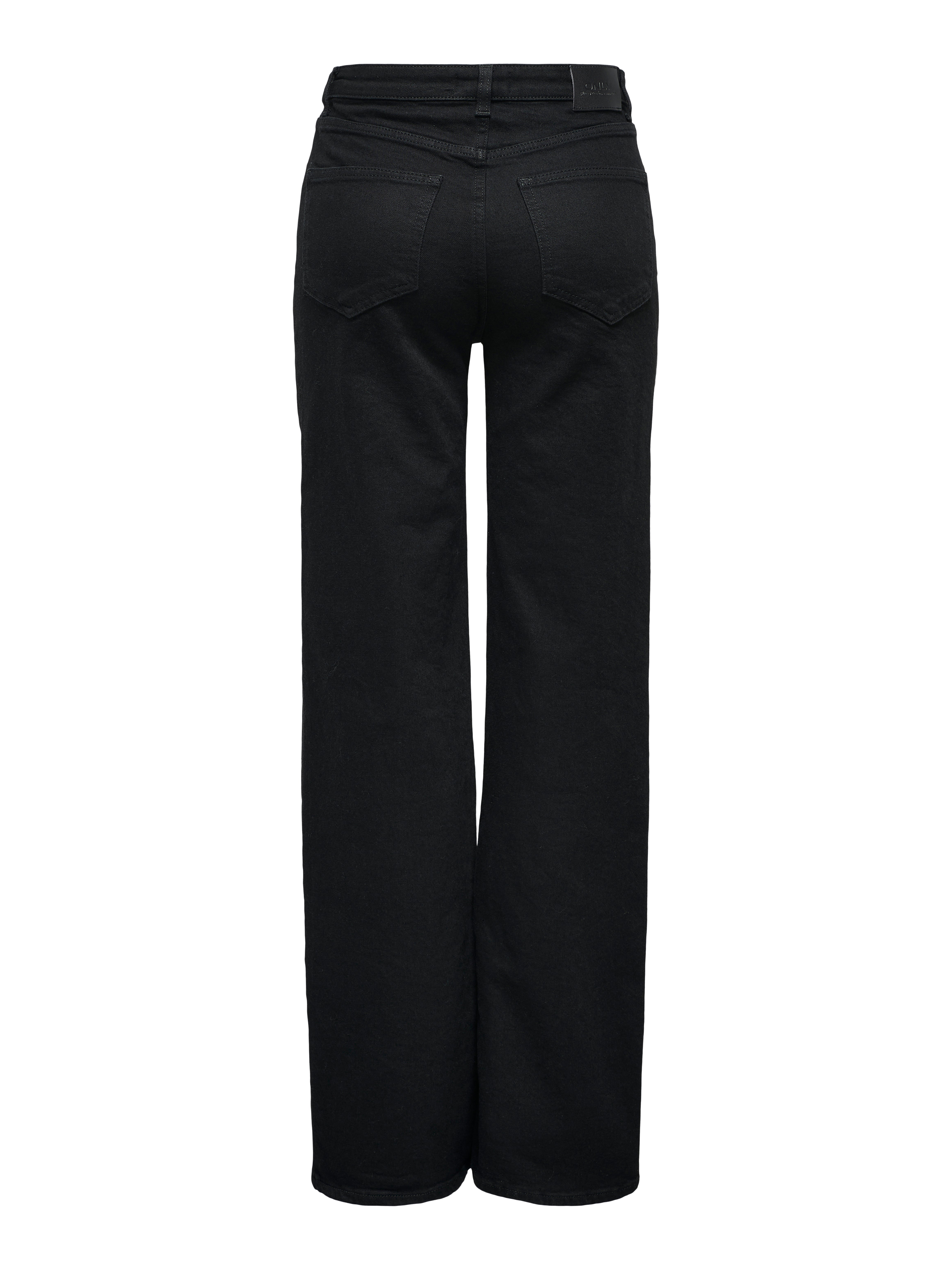 ONLJUICY High waist Wide Leg Fit Jeans Black Denim