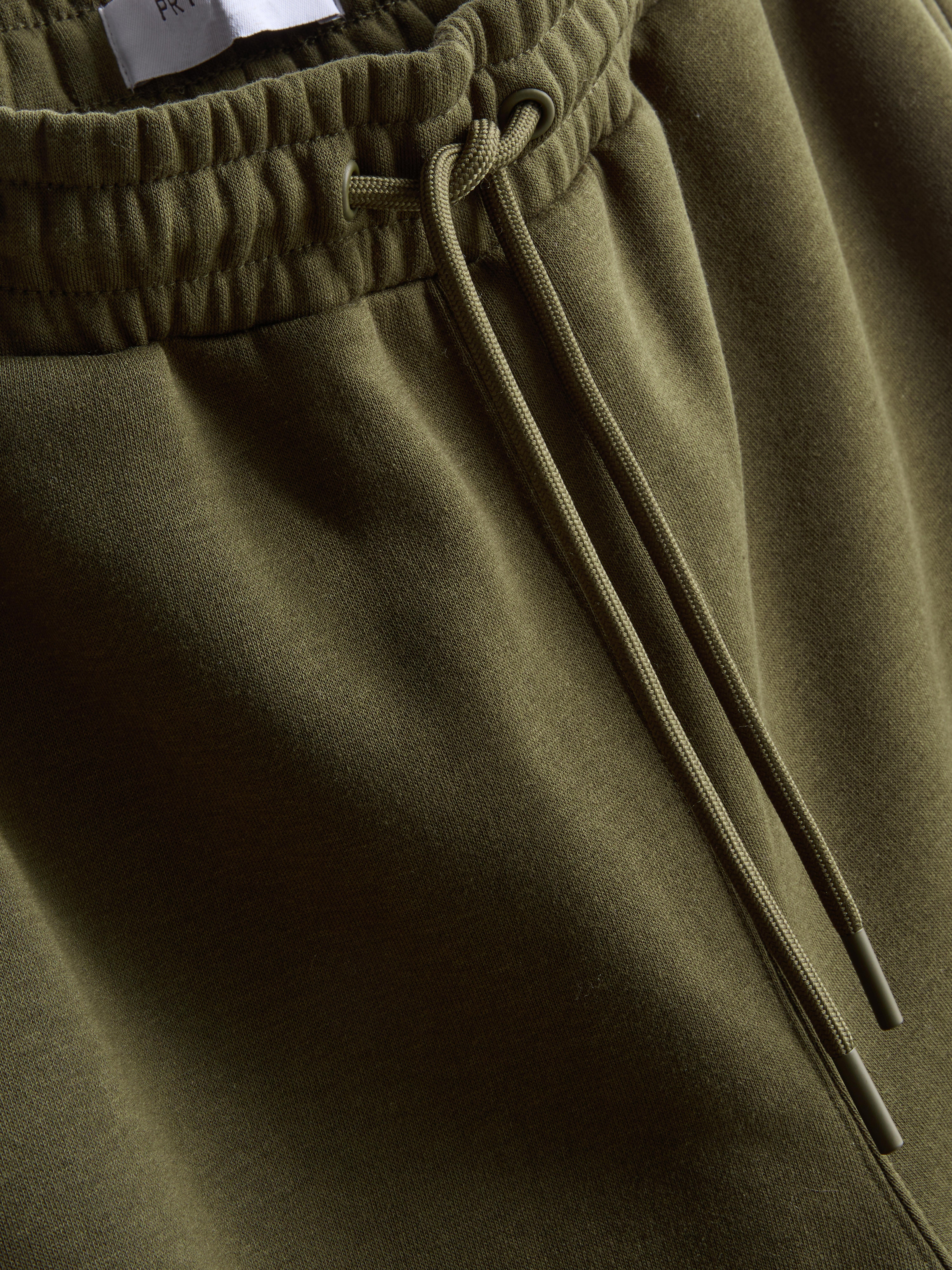 Drawstring Cuffed Joggers - Olive