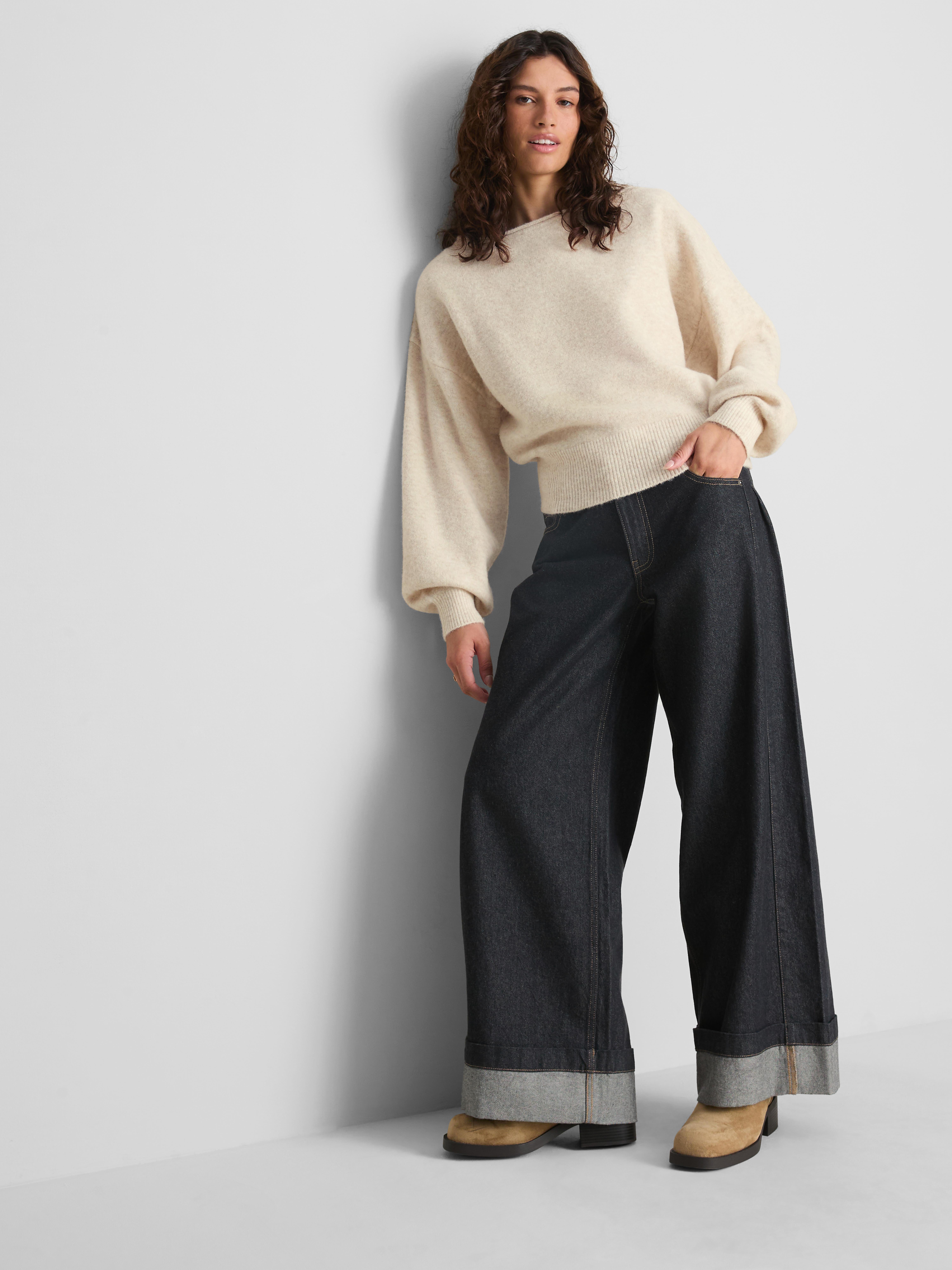 The Primark Scene | Off The Shoulder Knitted Sweater - Cream