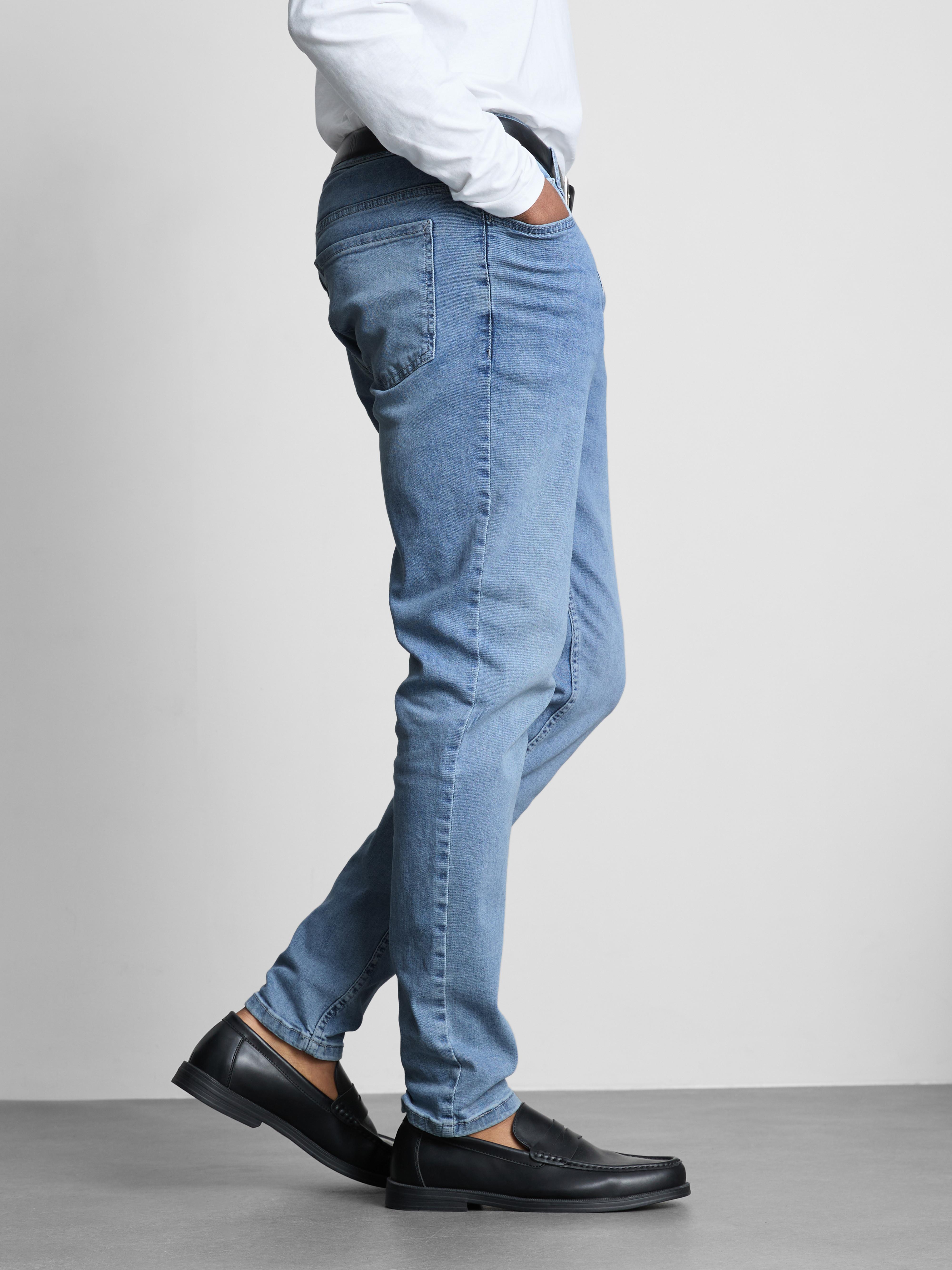 Mid-Rise Skinny Jeans - Bright Blue